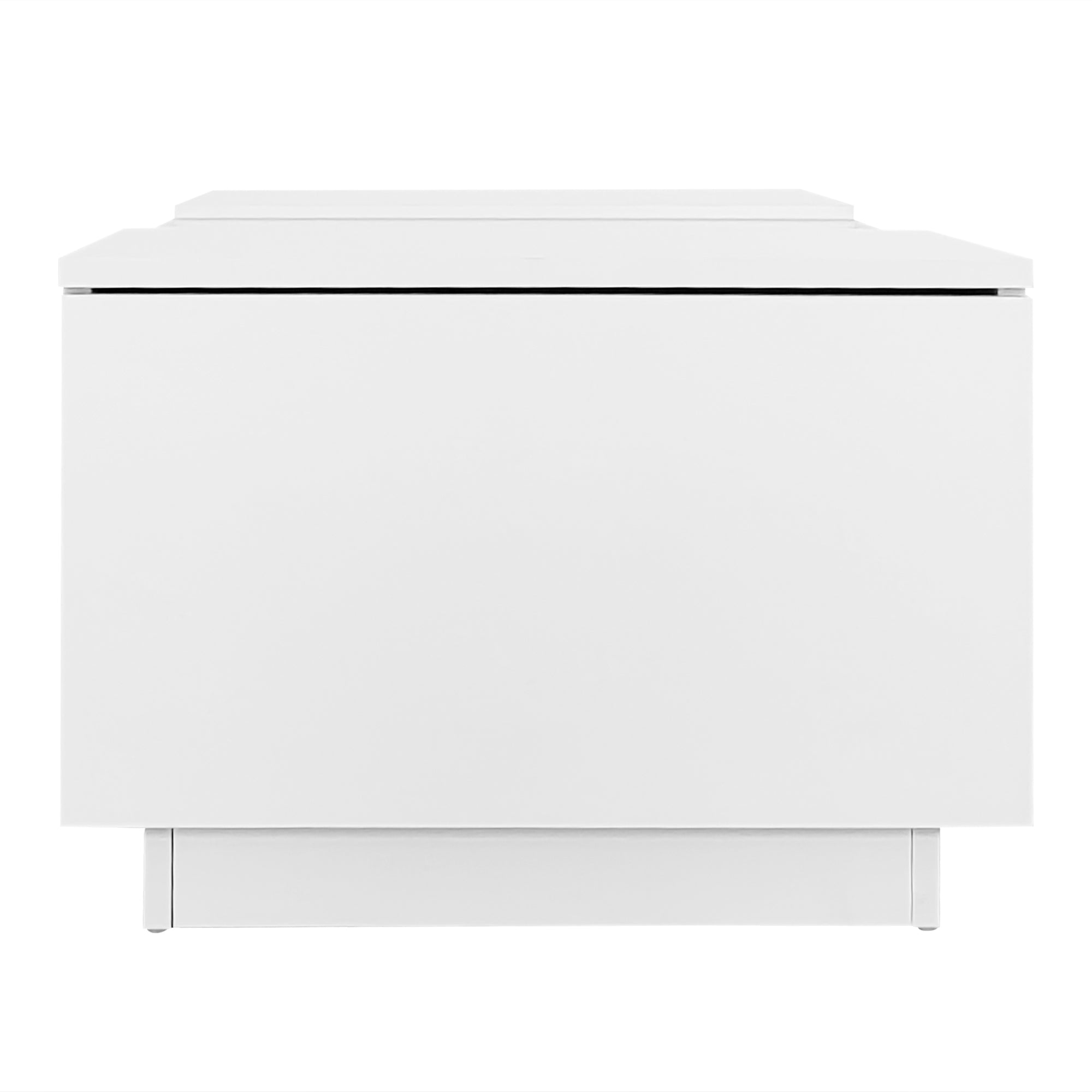 Logidon Witte Salontafel 100x50x35,5 cm Met Glazen Paneel LED