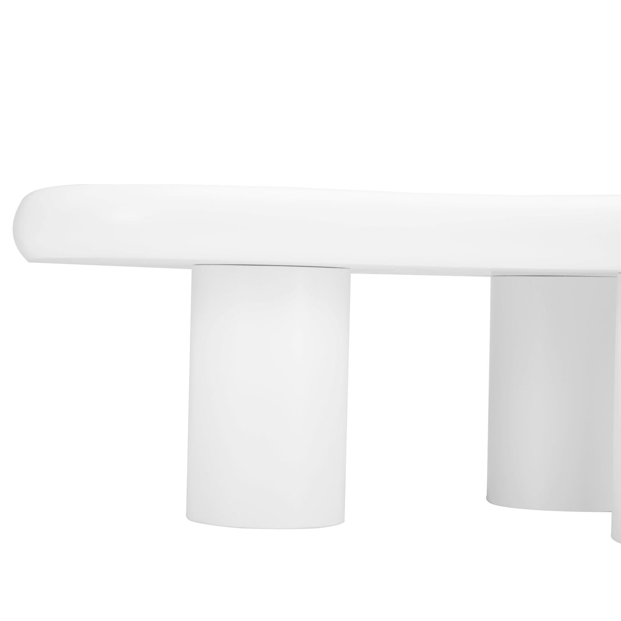 Logidon wolkvormige salontafel wit 97x67x32 cm MDF gelakt oppervlak