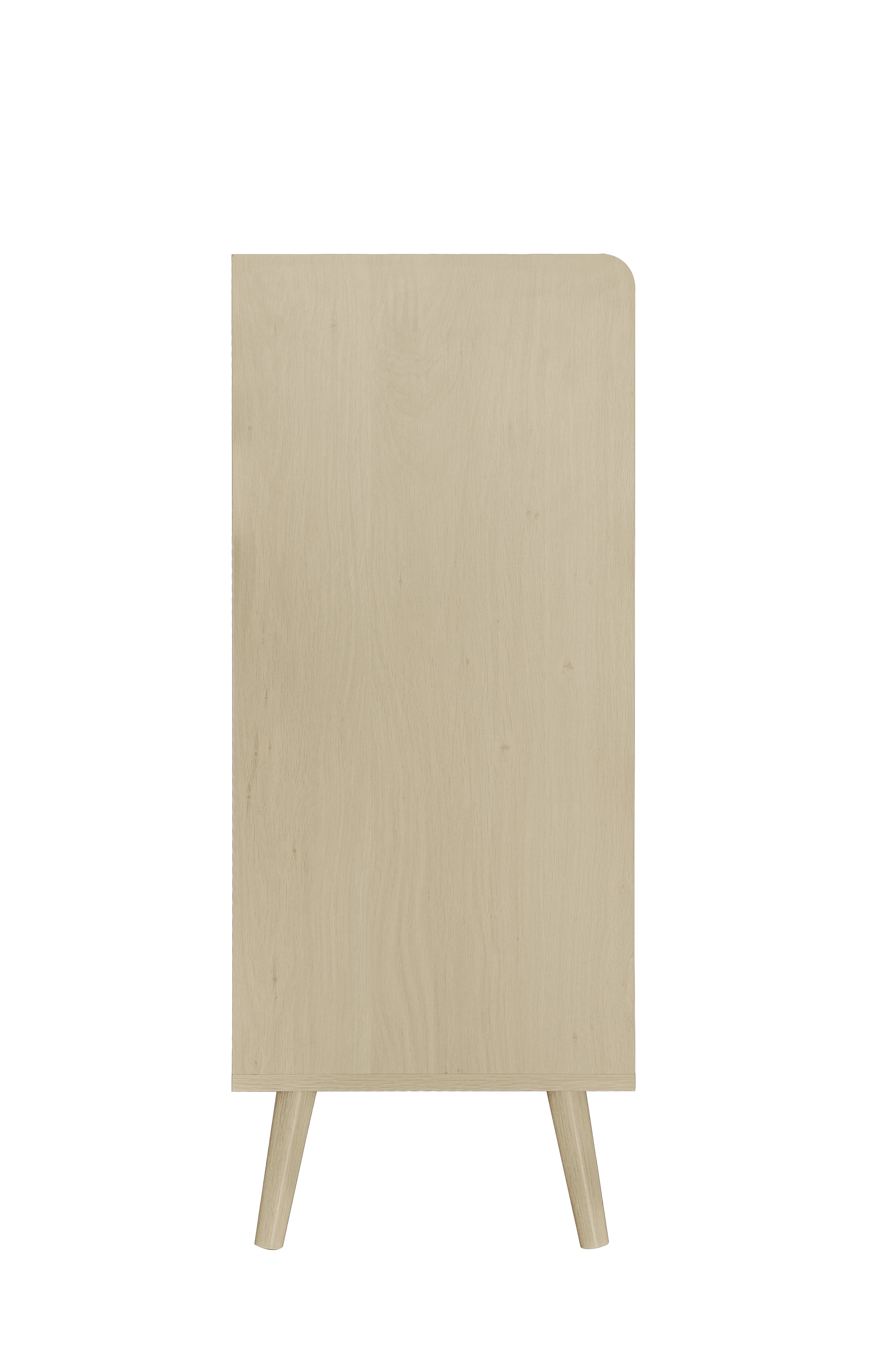 Logidon schoenenkast naturel houtlook met dubbele deuren Rotan design