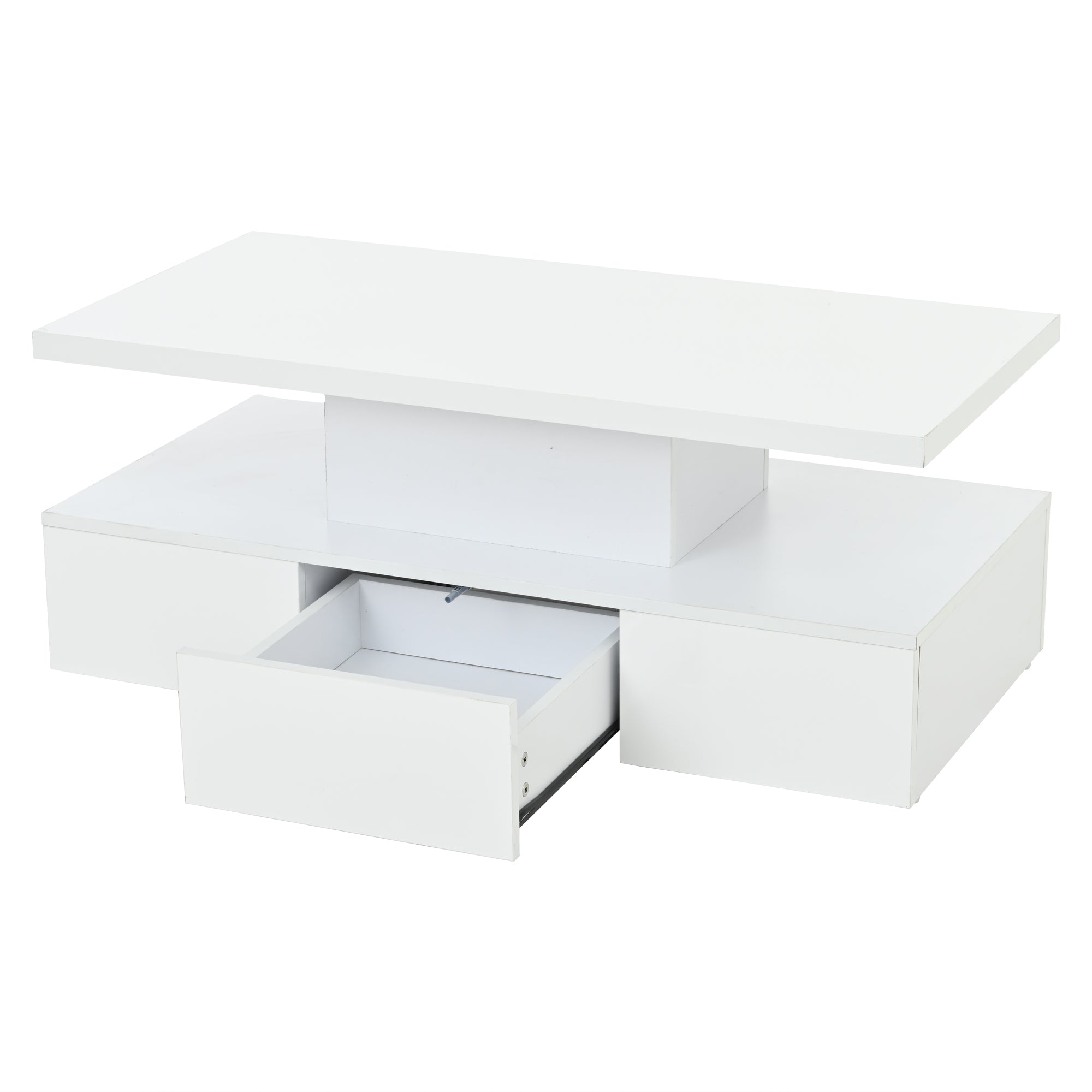 Logidon Salontafel met twee niveaus, witte LED-verlichting