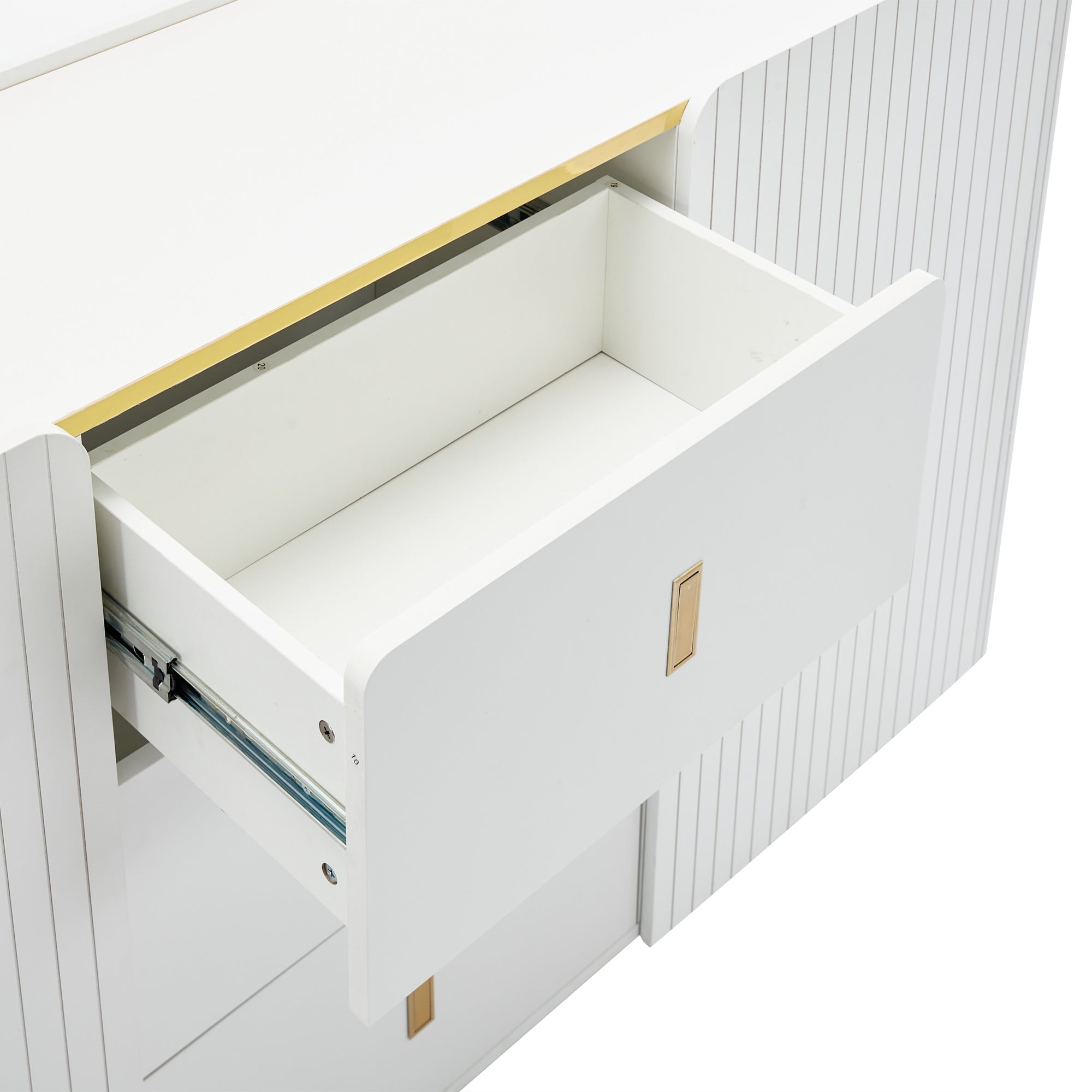 Logidon LED sideboard 150 cm white RGB lighting 2 doors