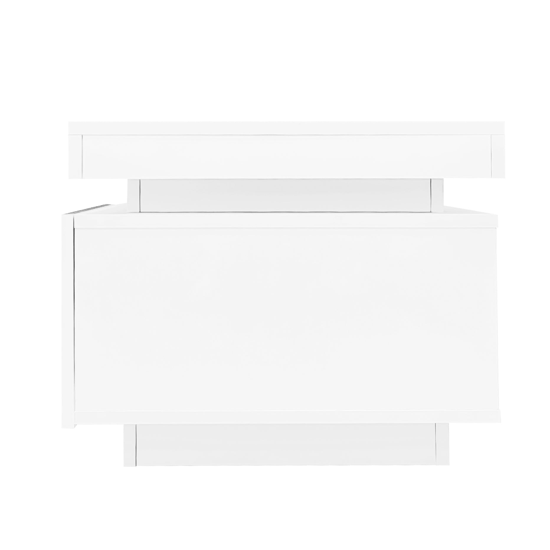 Logidon hoogglans witte salontafel met LED verlichting 100x50x40,3 cm