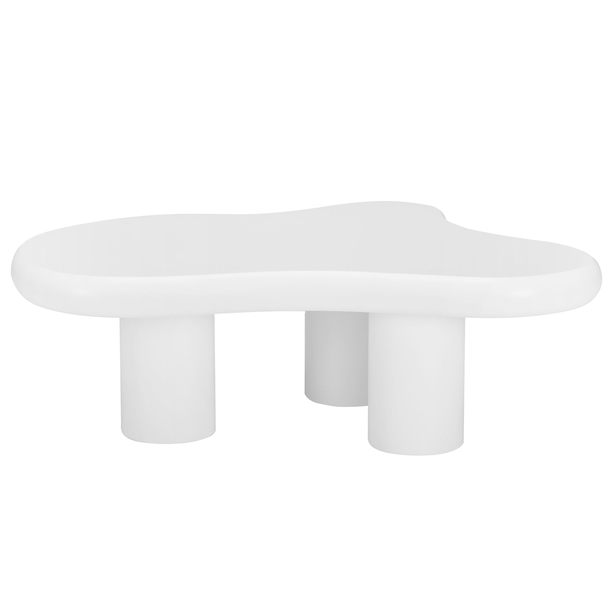 Logidon wolkvormige salontafel wit 97x67x32 cm MDF gelakt oppervlak