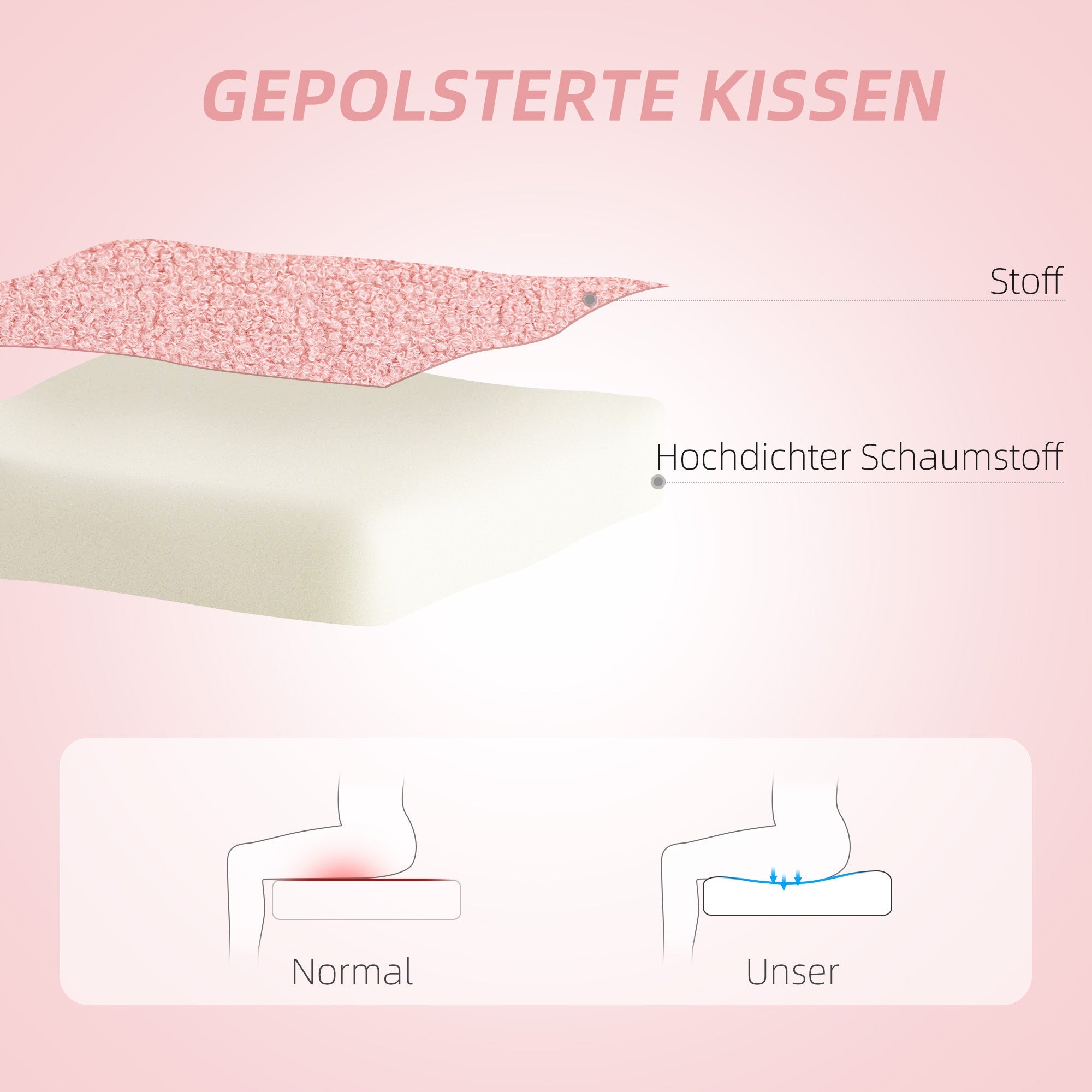 Logidon Roze Teddy Fleece Bureaustoel Hart Rugleuning in hoogte verstelbaar