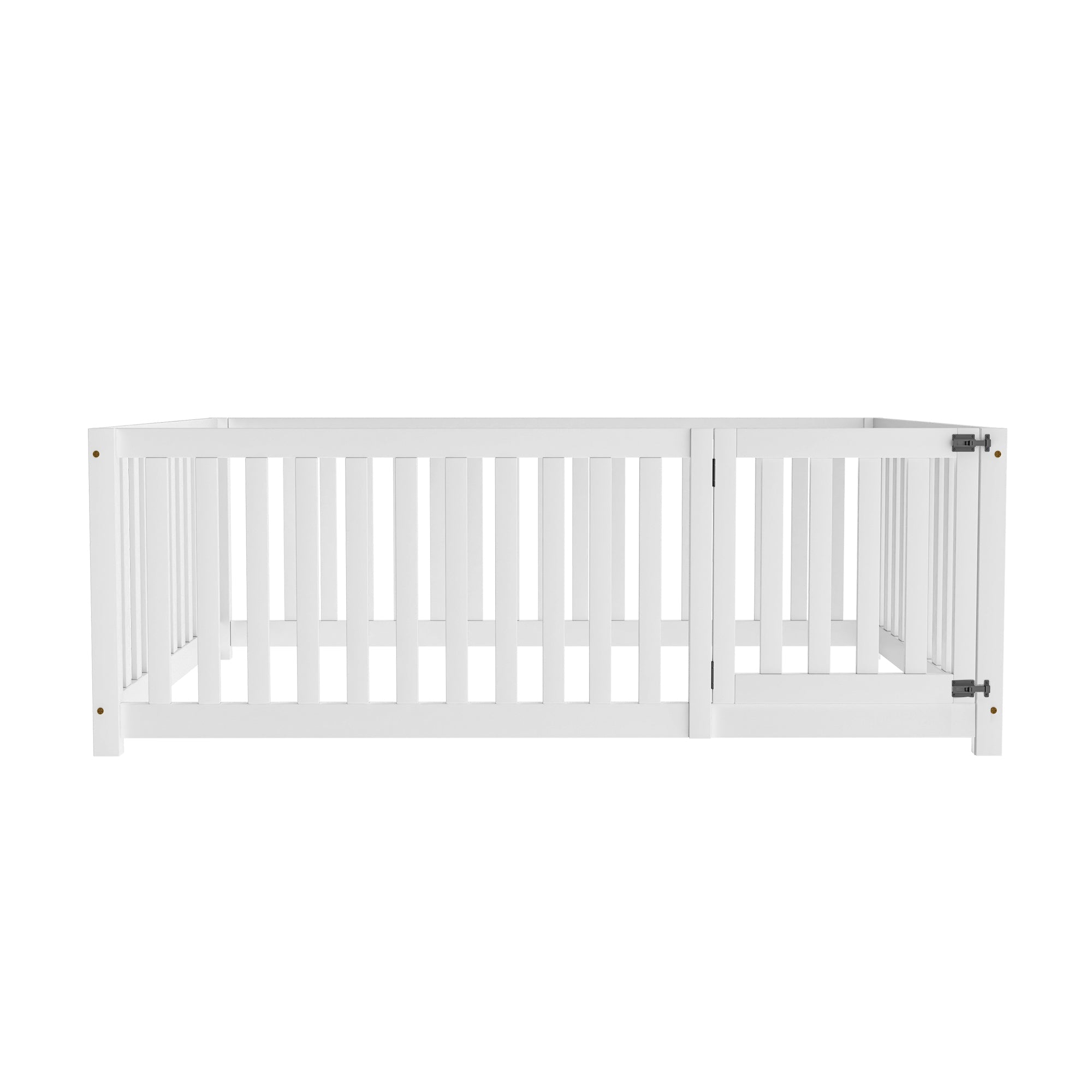 Logidon Children's Bed 140x200 White With Door and Fence