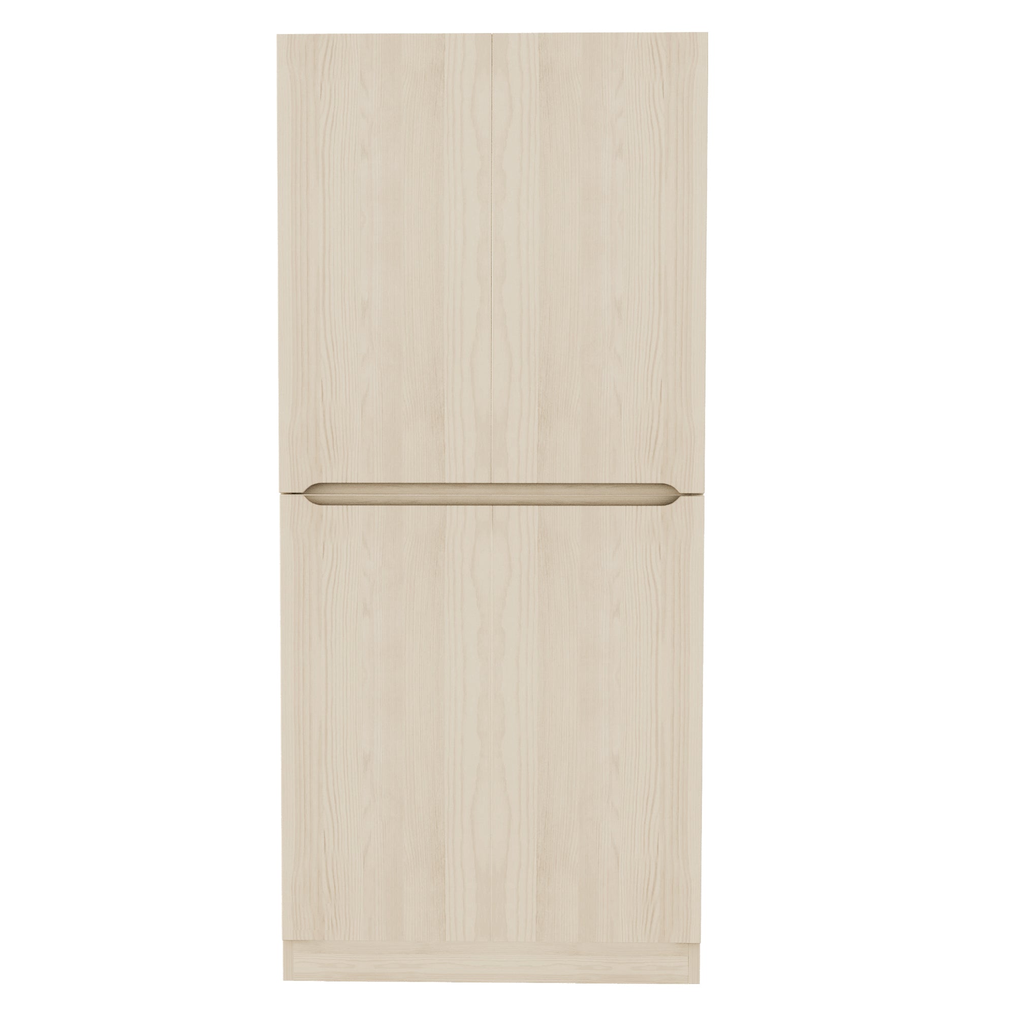 Logidon kledingkast 70 cm 40 cm 170 cm dubbele deur opbergruimte naturel hout