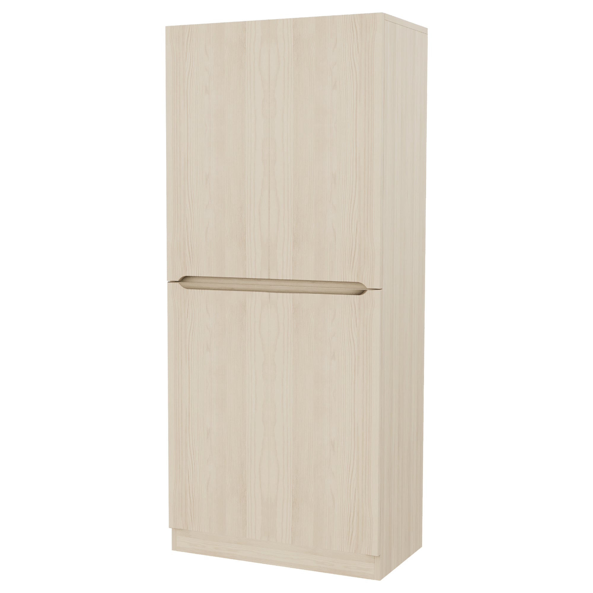 Logidon kledingkast 70 cm 40 cm 170 cm dubbele deur opbergruimte naturel hout