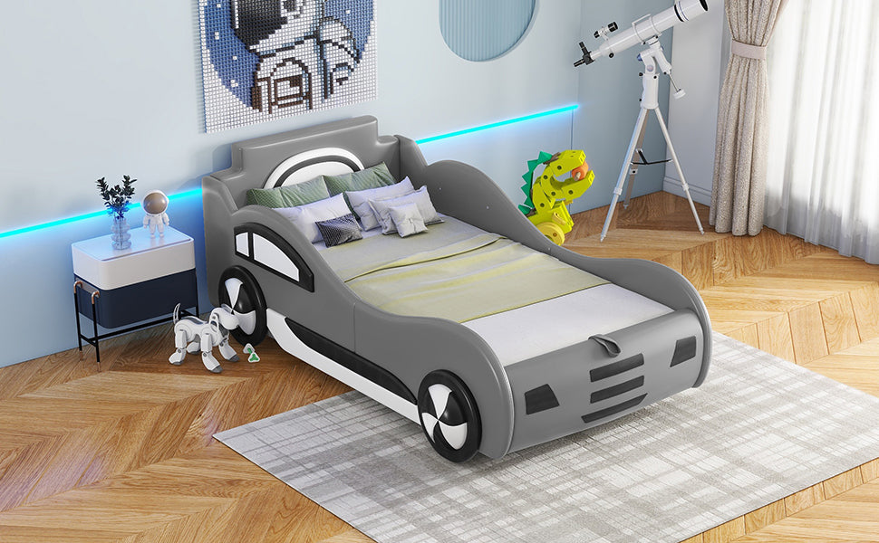 Logidon autobed 90x200 cm grijs met opbergruimte onder het bed