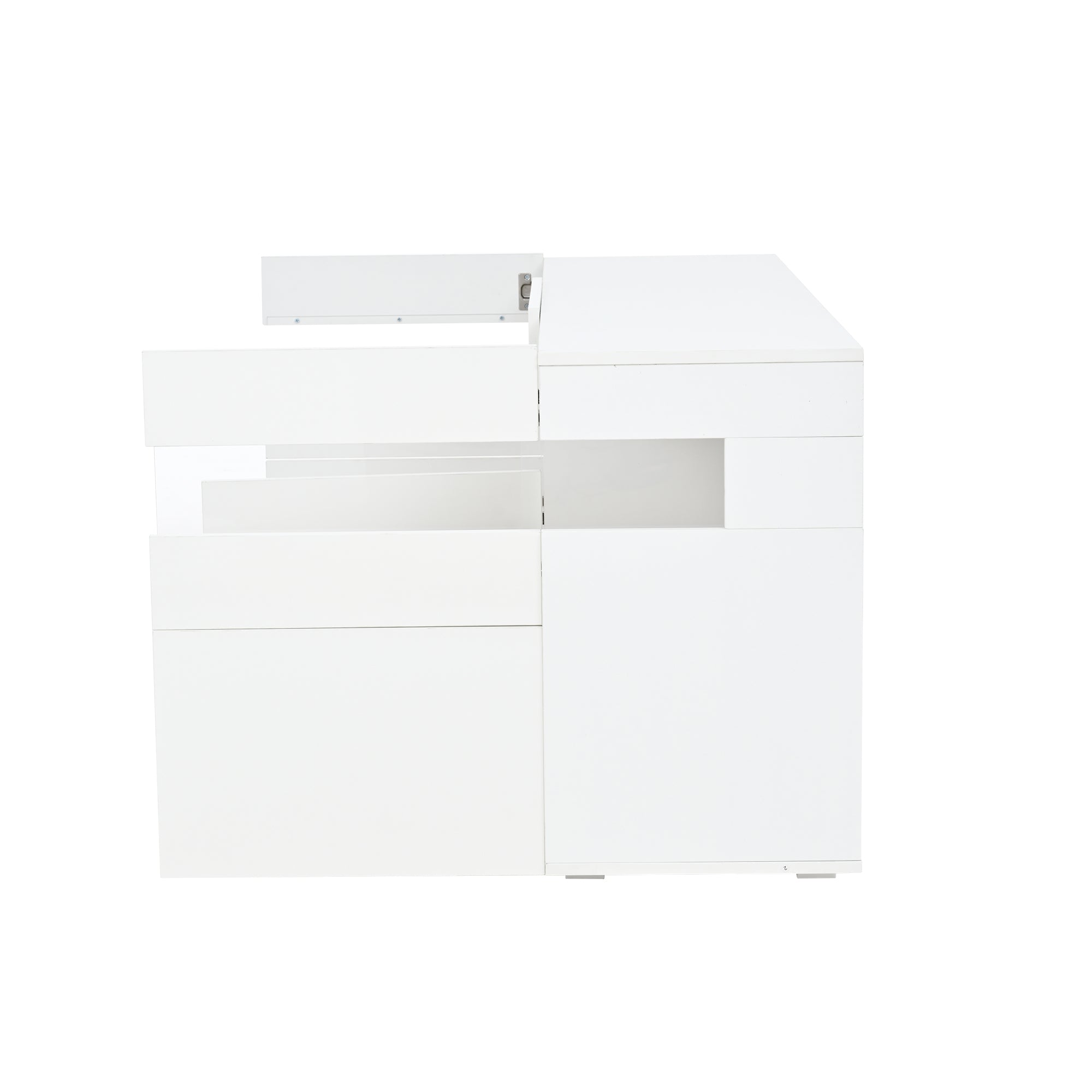 Logidon dressoir 140 cm breed hoogglans met LED licht wit