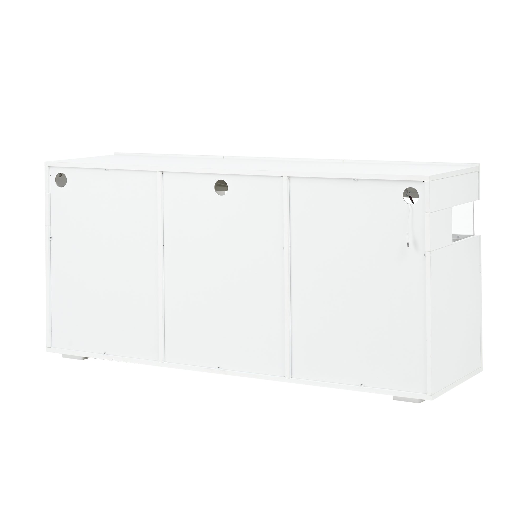 Logidon dressoir 140 cm breed hoogglans met LED licht wit