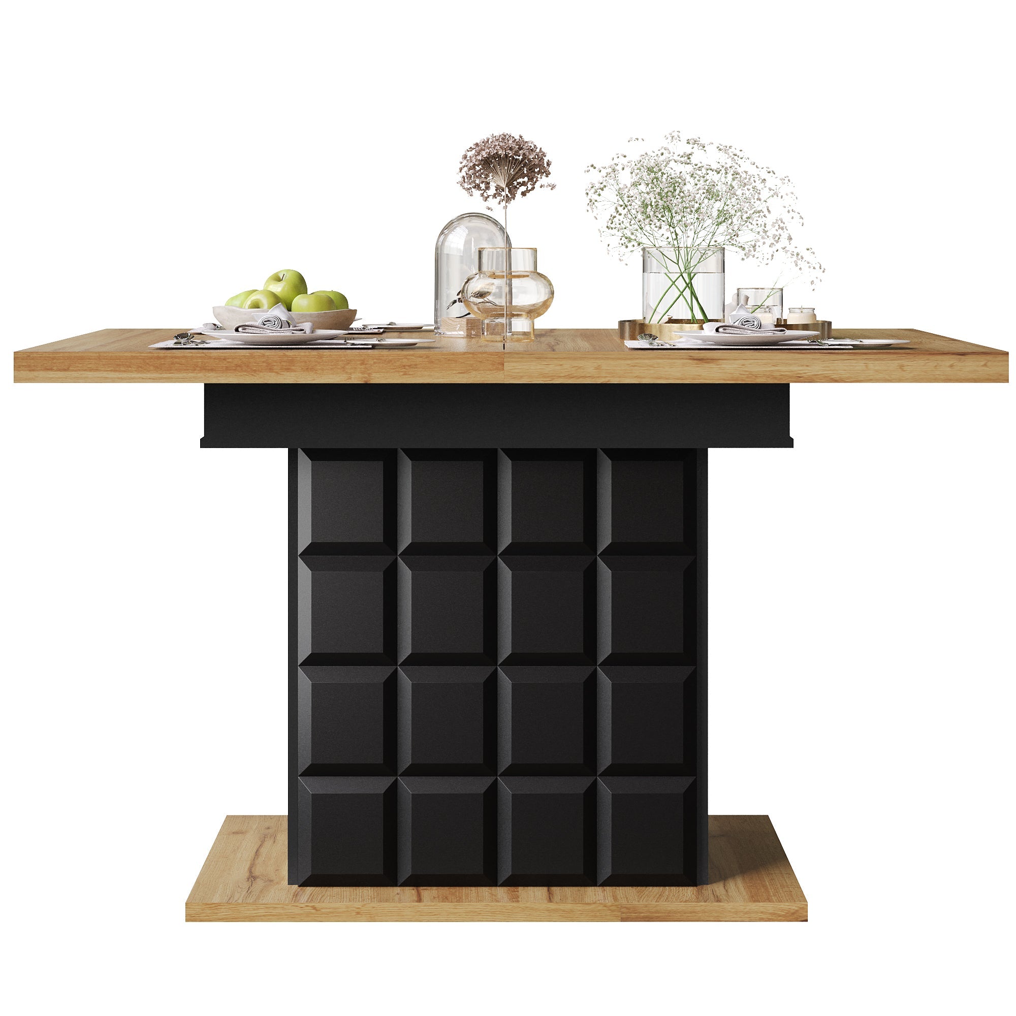 Logidon uitschuifbare eettafel 110-140 centimeter telescopisch naturel MDF