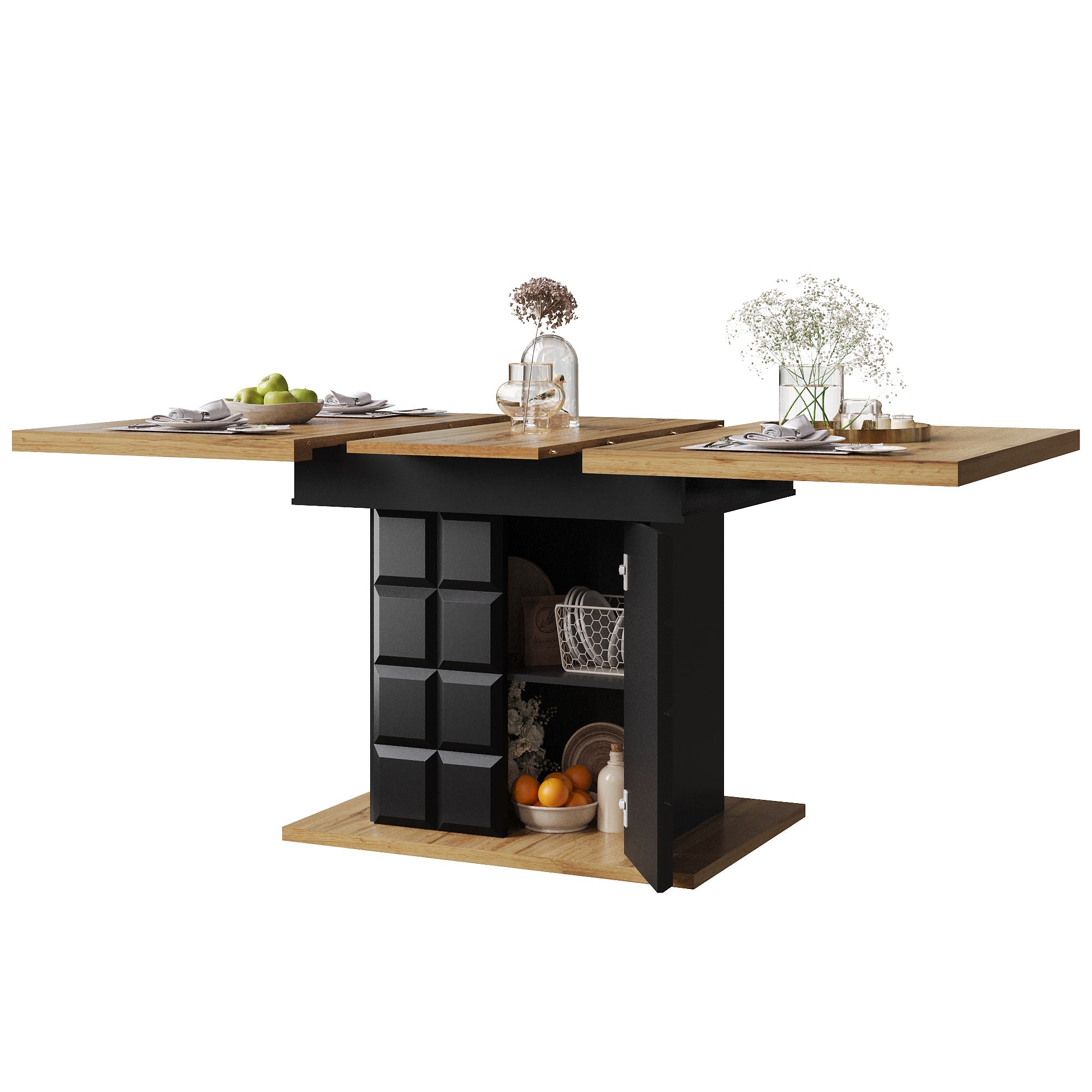 Logidon uitschuifbare eettafel 110-140 centimeter telescopisch naturel MDF