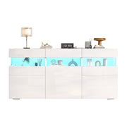 Logidon dressoir 140 cm breed hoogglans met LED licht wit
