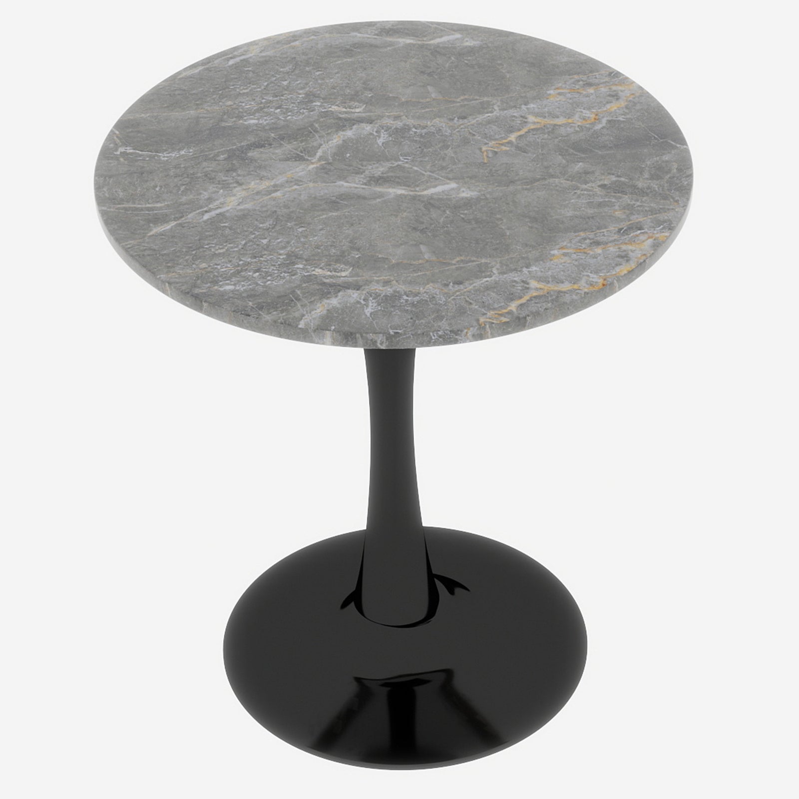 Logidon ronde salontafel marmerlook grijs 70 cm diameter tulpvoet