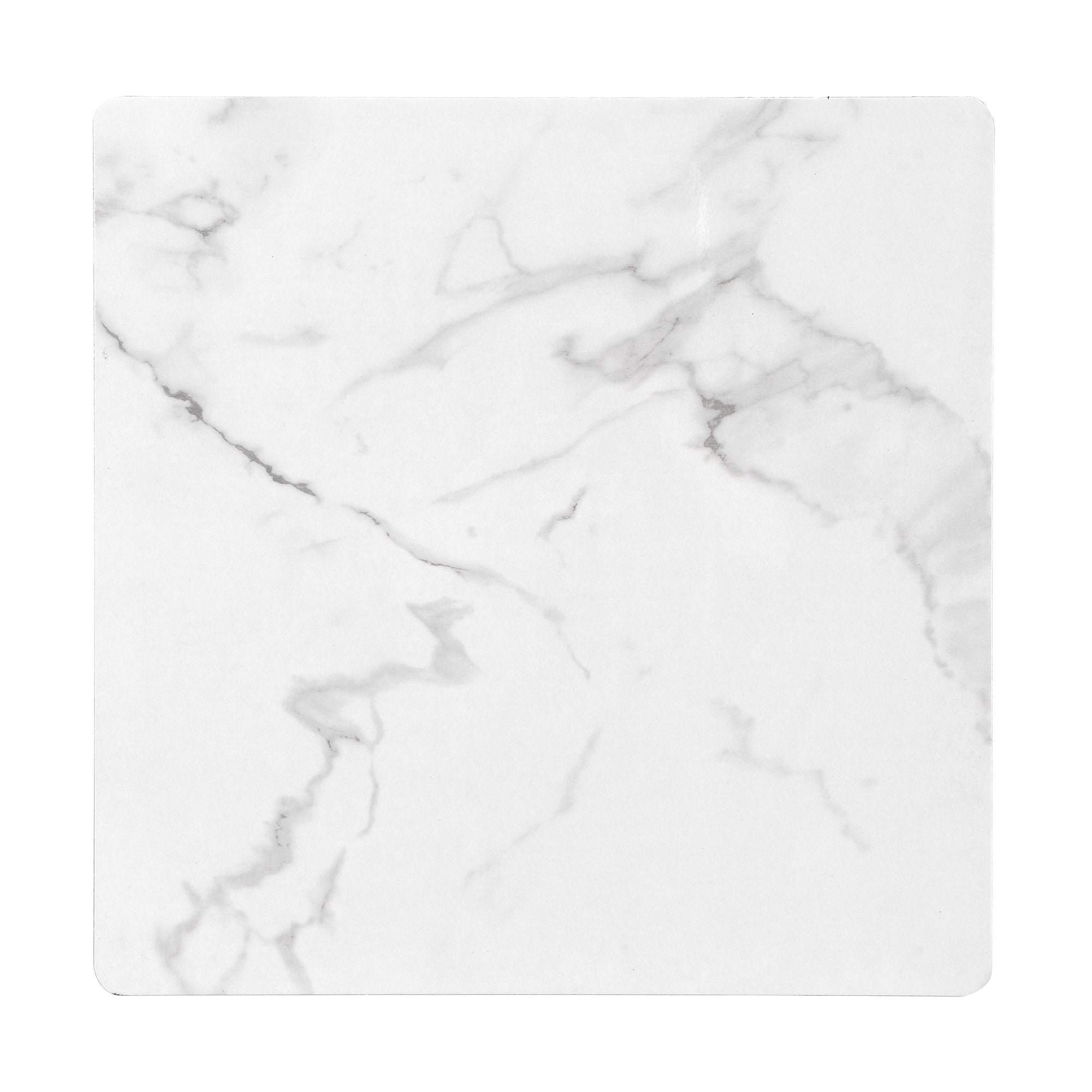 Logidon Stijlvolle 2-delige salontafelset wit marmerlook 60x60 cm