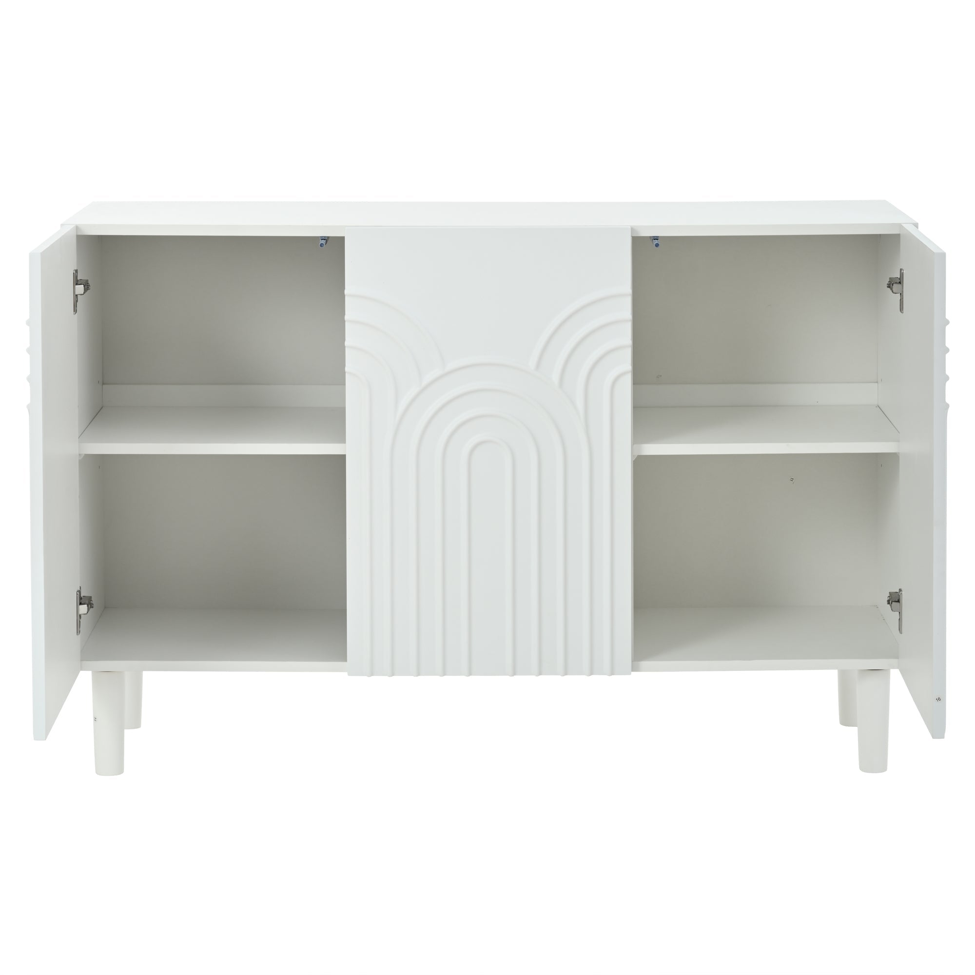Logidon Dressoir 120x38,5x79 cm Wit MDF met 3 deuren