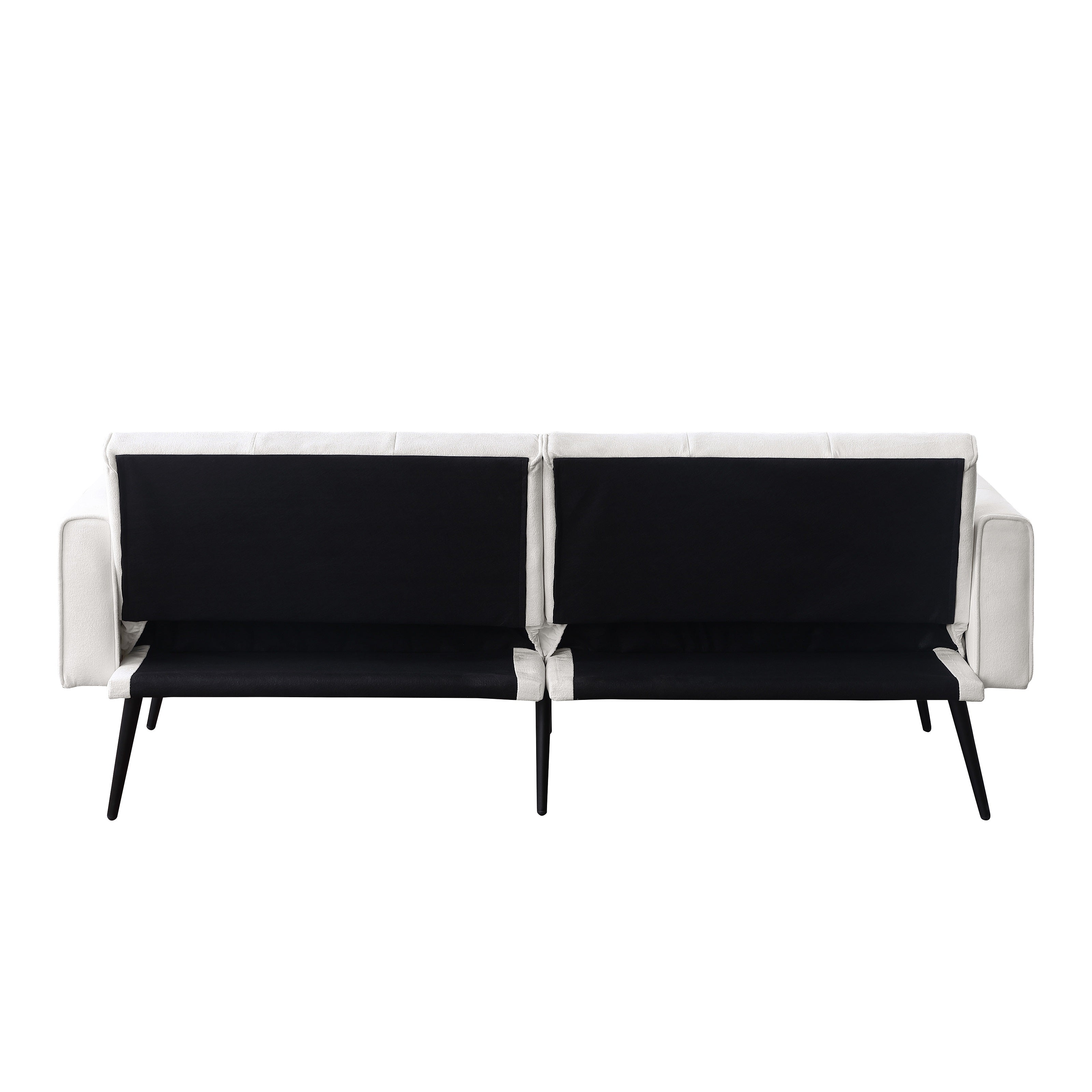 Logidon Futon slaapbank beige stof 175 cm lang 3-zits