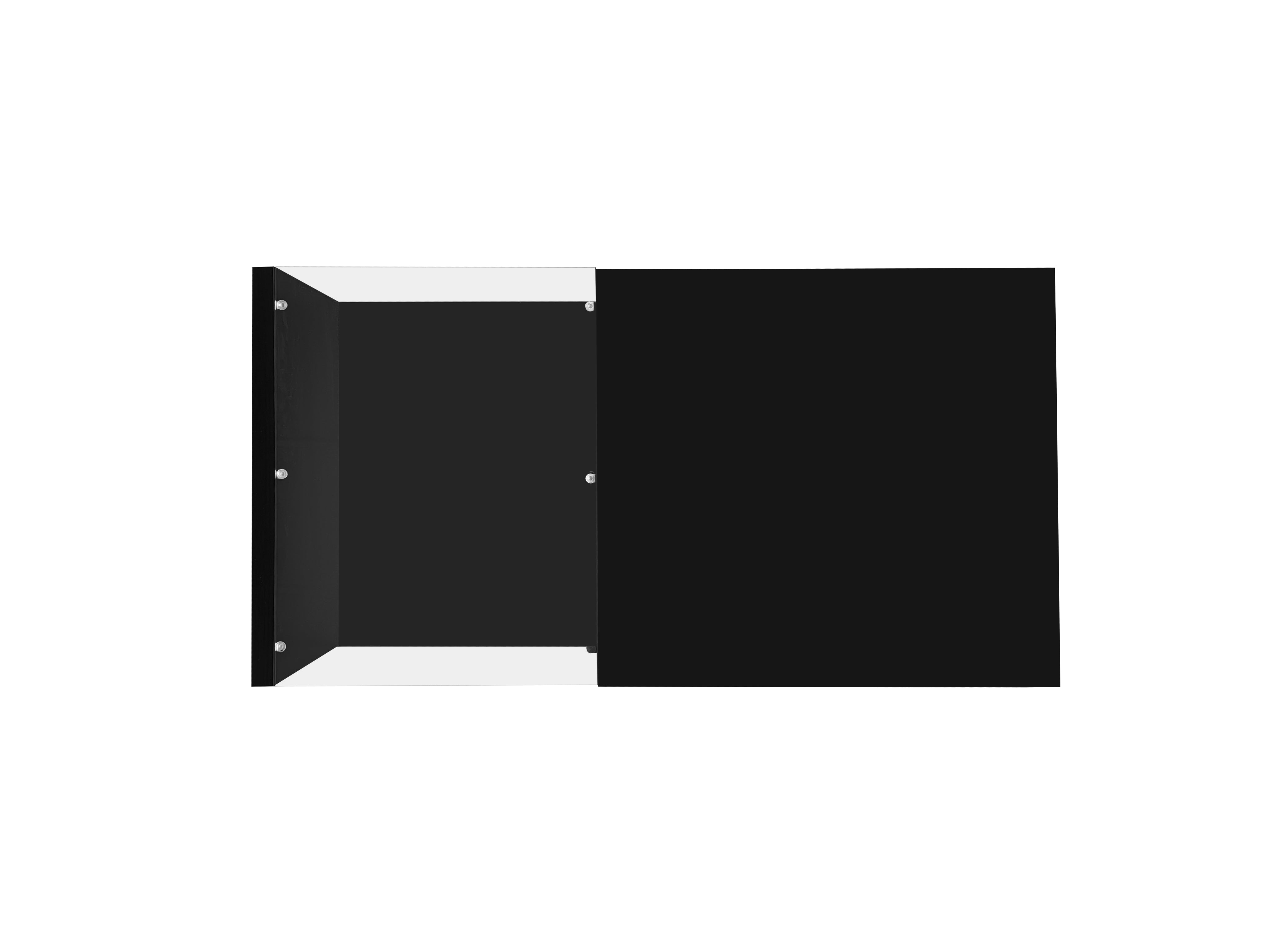 Logidon salontafel hoogglans zwart met glas en LED effect 105 cm