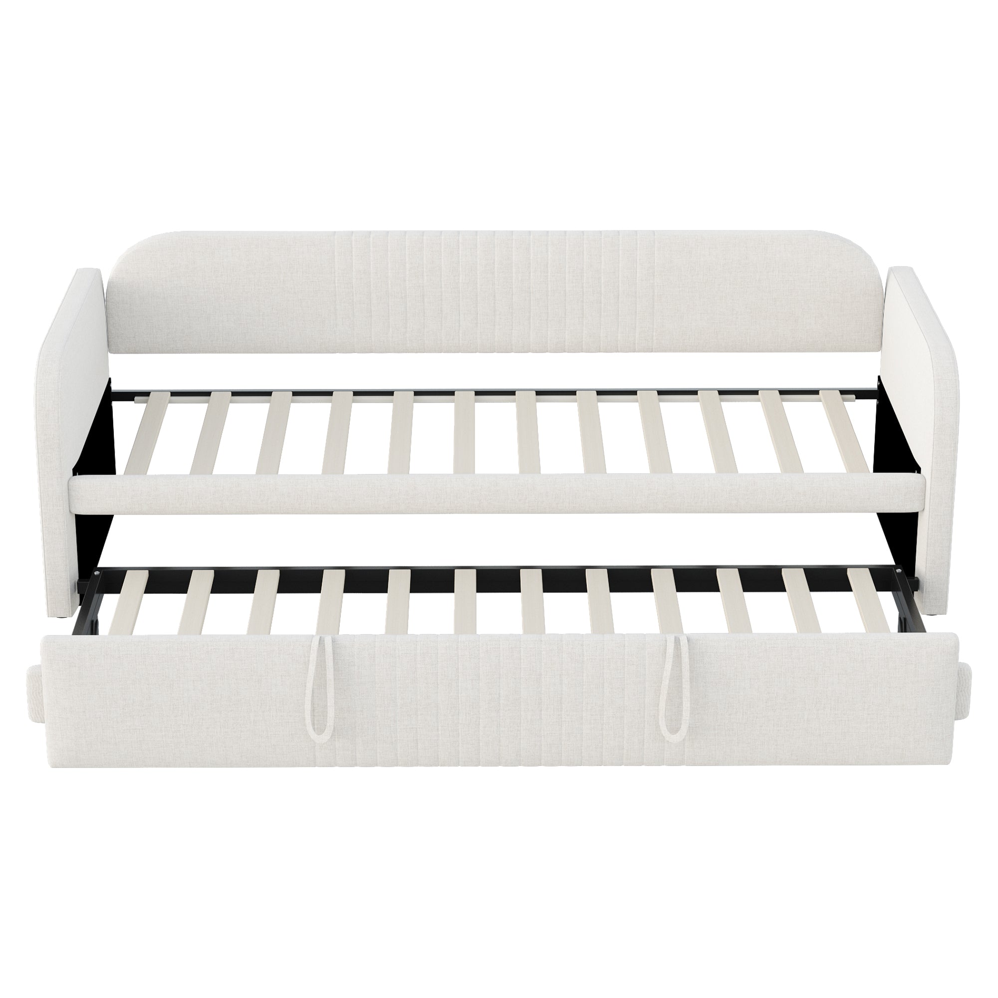 Logidon gestoffeerd bed slaapbank 90/180 lattenbodem beige
