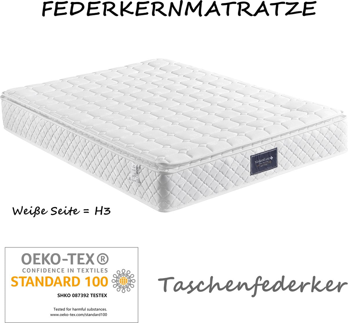 Merax Gestoffeerd Tweepersoonsbed 140 x 200 cm - Inclusief Matras - Hydraulisch bed met lattenbodem en Matras 'Äì Grijs afbeelding 9