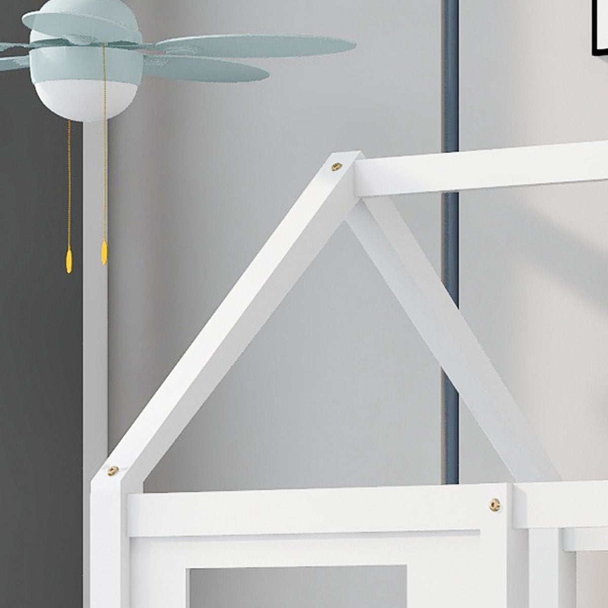 Merax Huisbed - Kinderbed - Peuterbed met Uitvalbeveiliging - Wit afbeelding 19