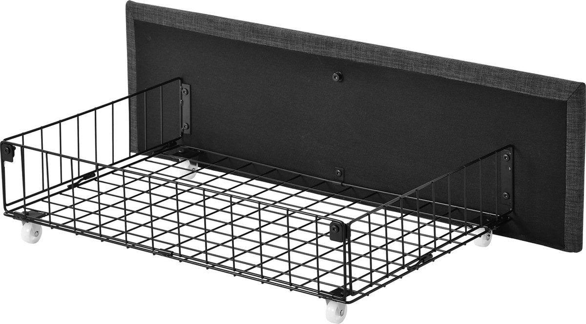 Merax Gestoffeerd Tweepersoonsbed 140 x 200 cm - Inclusief Matras - Hydraulisch bed met lattenbodem en Matras ‚Äì Grijs afbeelding 16
