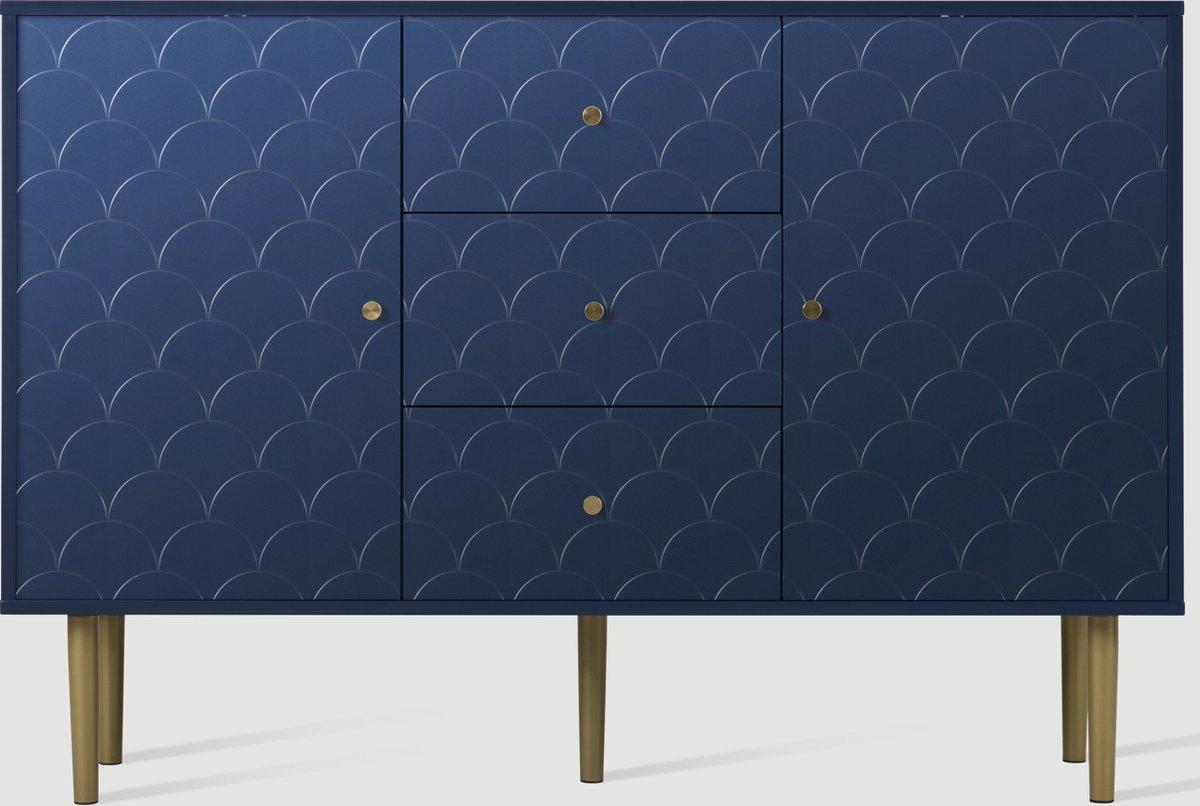 Merax Ladekast 120 CM - Commode Kasten met Lades en Deuren - Blauw afbeelding 20