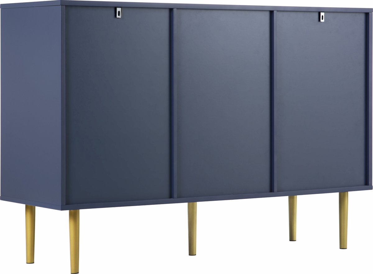Merax Ladekast 120 CM - Commode Kasten met Lades en Deuren - Blauw afbeelding 14