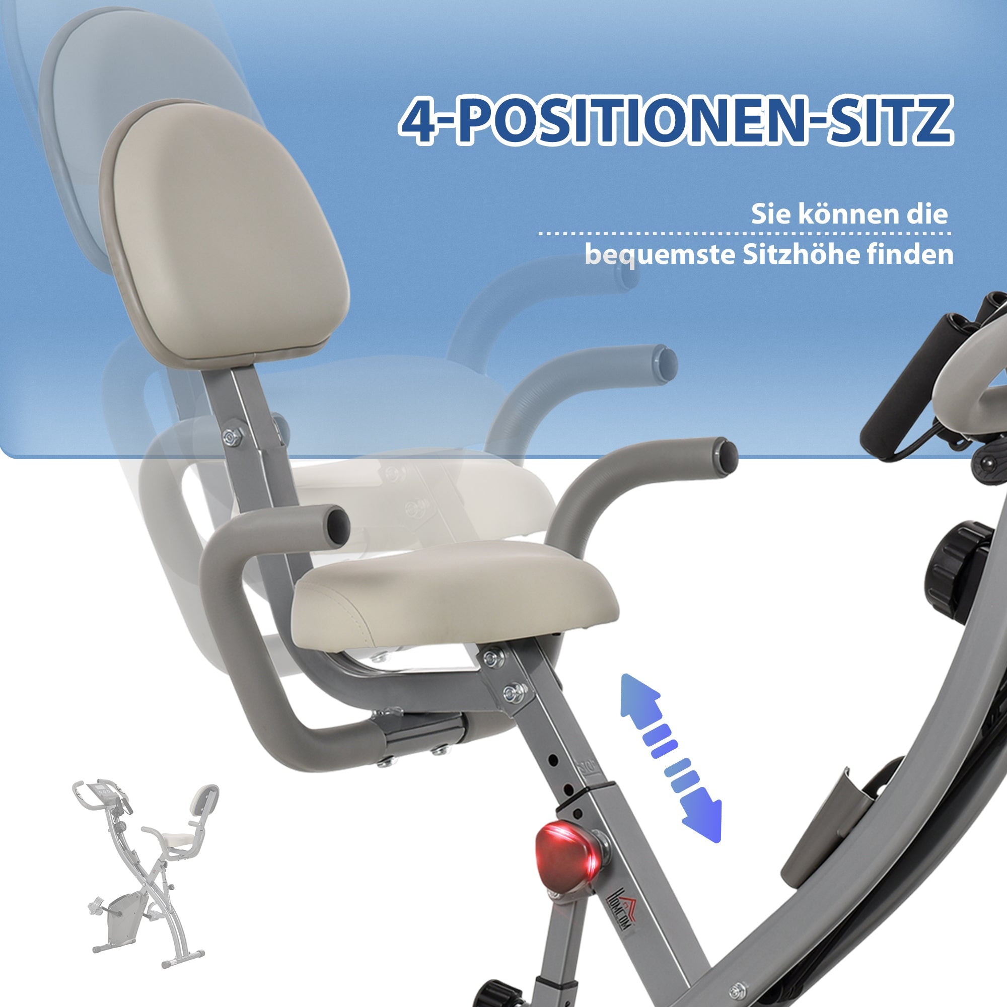 Logidon HOMCOM X-Bike 2-in-1 fietstrainer Opvouwbaar grijs LCD-display