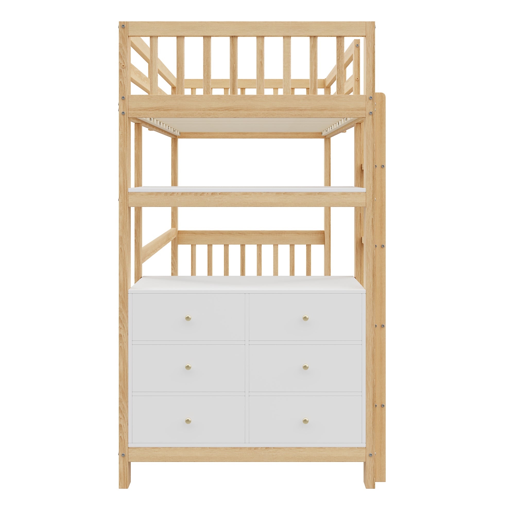 Logidon hoogslaper 90x200 cm met verticale ladderladen wit