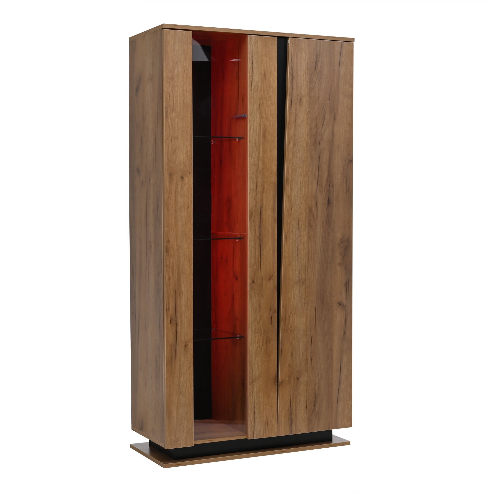 Logidon vitrinekast 80x35x160 cm met acryl deuren en 8 planken