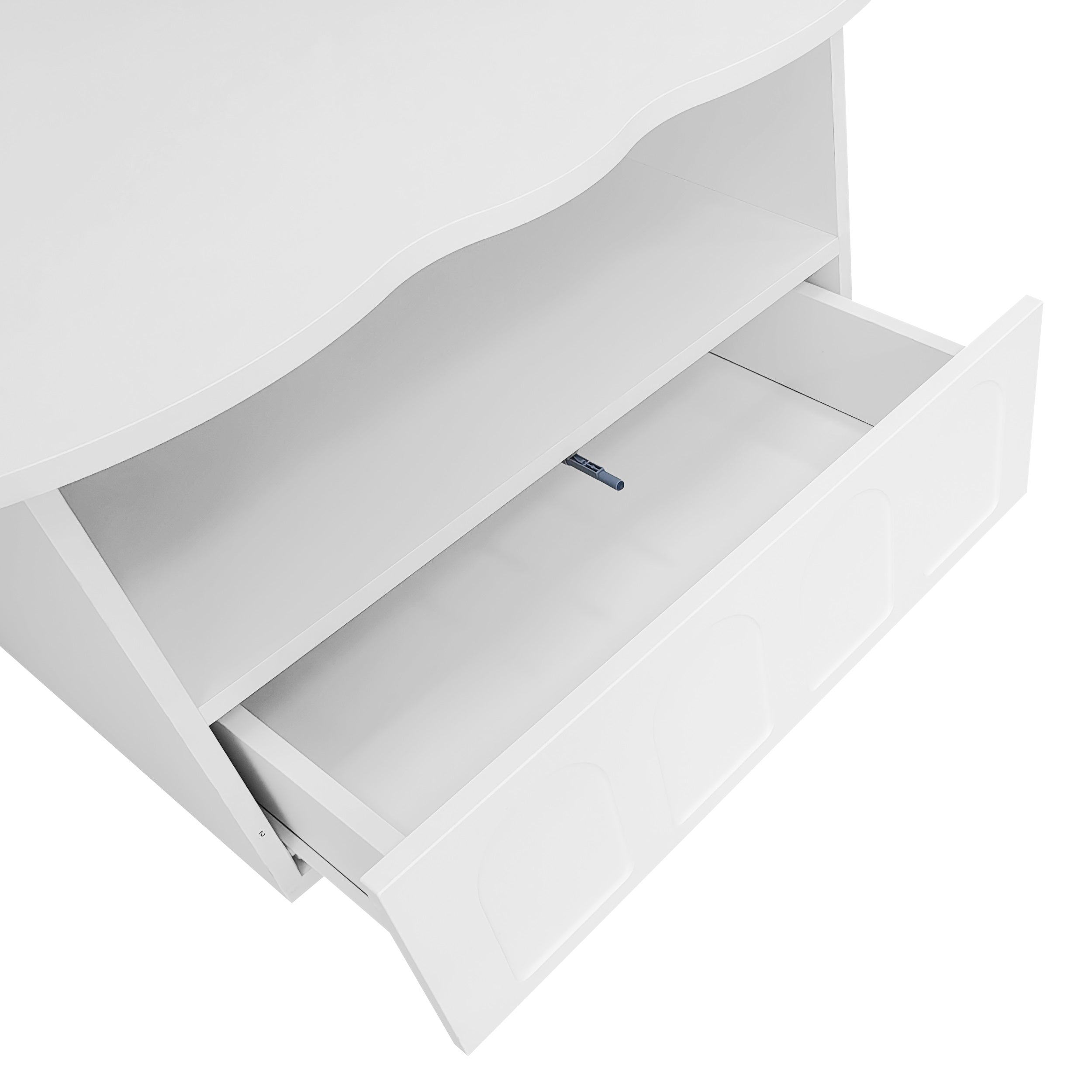 Logidon wolkvormige salontafel wit met lades en plank