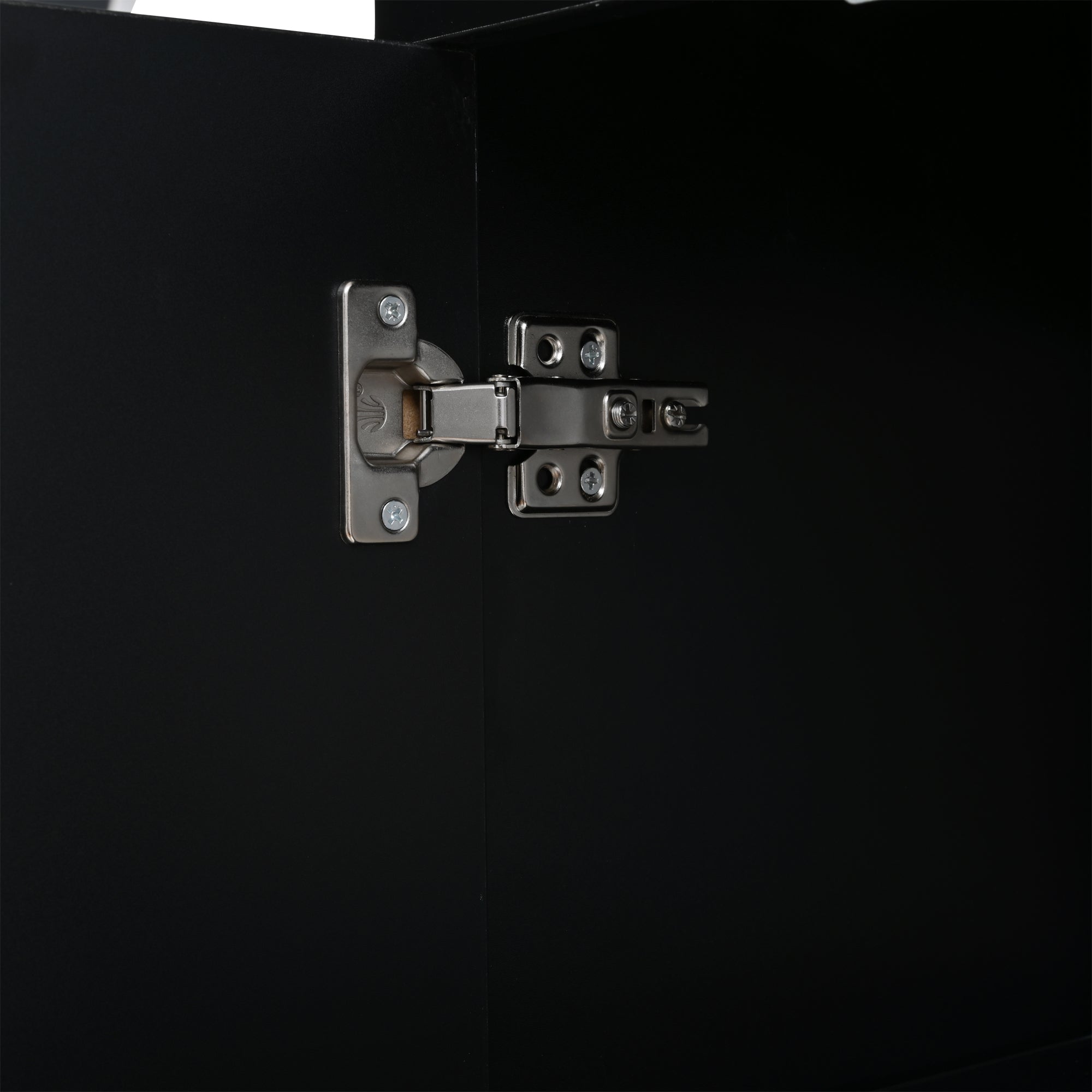 Logidon vitrine met LED verlichting, staande vitrine 50x40x180 cm zwart