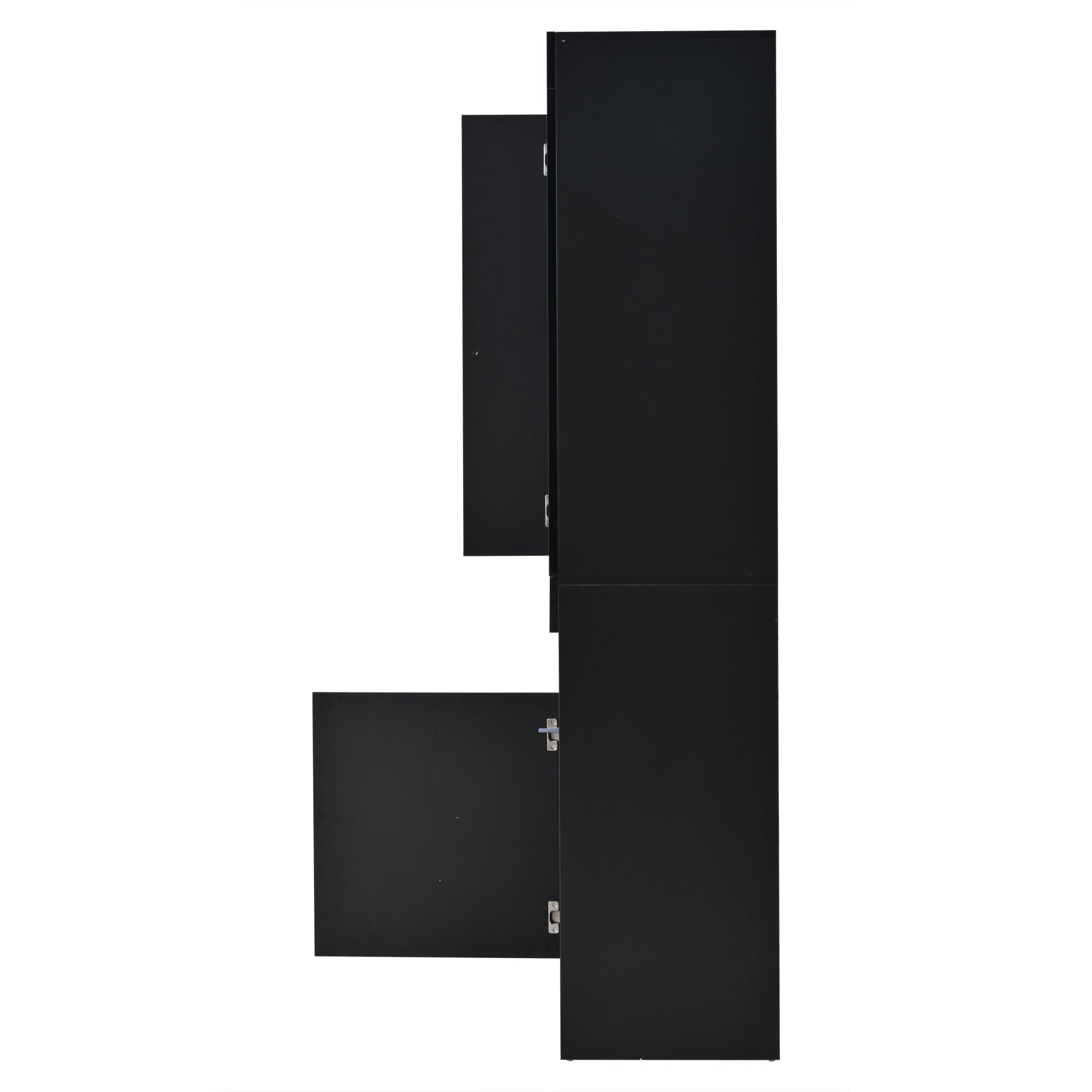 Logidon vitrine met LED verlichting, staande vitrine 50x40x180 cm zwart