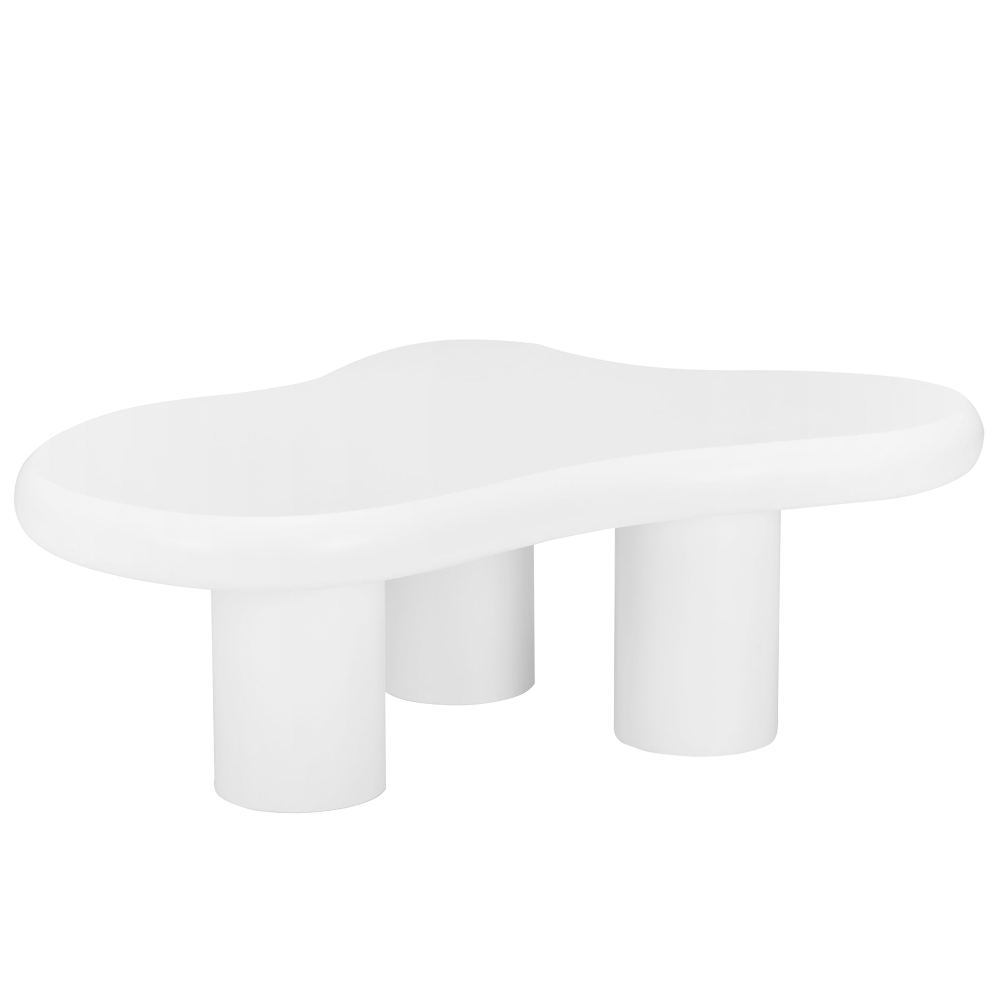 Logidon wolkvormige salontafel wit 97x67x32 cm MDF gelakt oppervlak