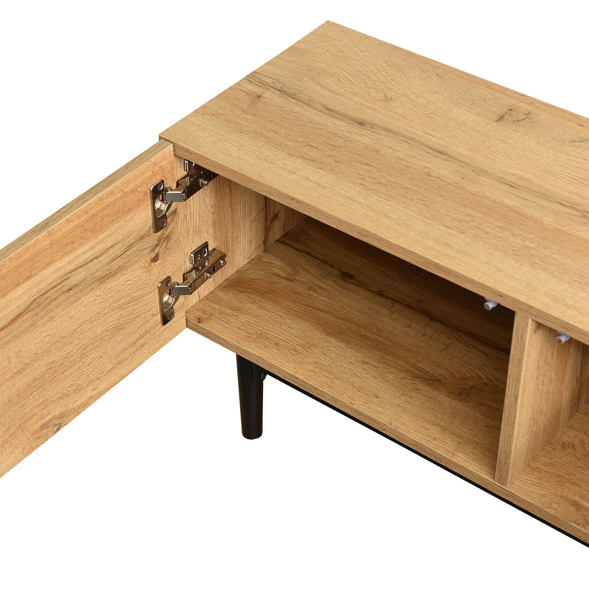 Logidon Modern TV-meubel eiken bruin MDF 175 cm LED-verlichting