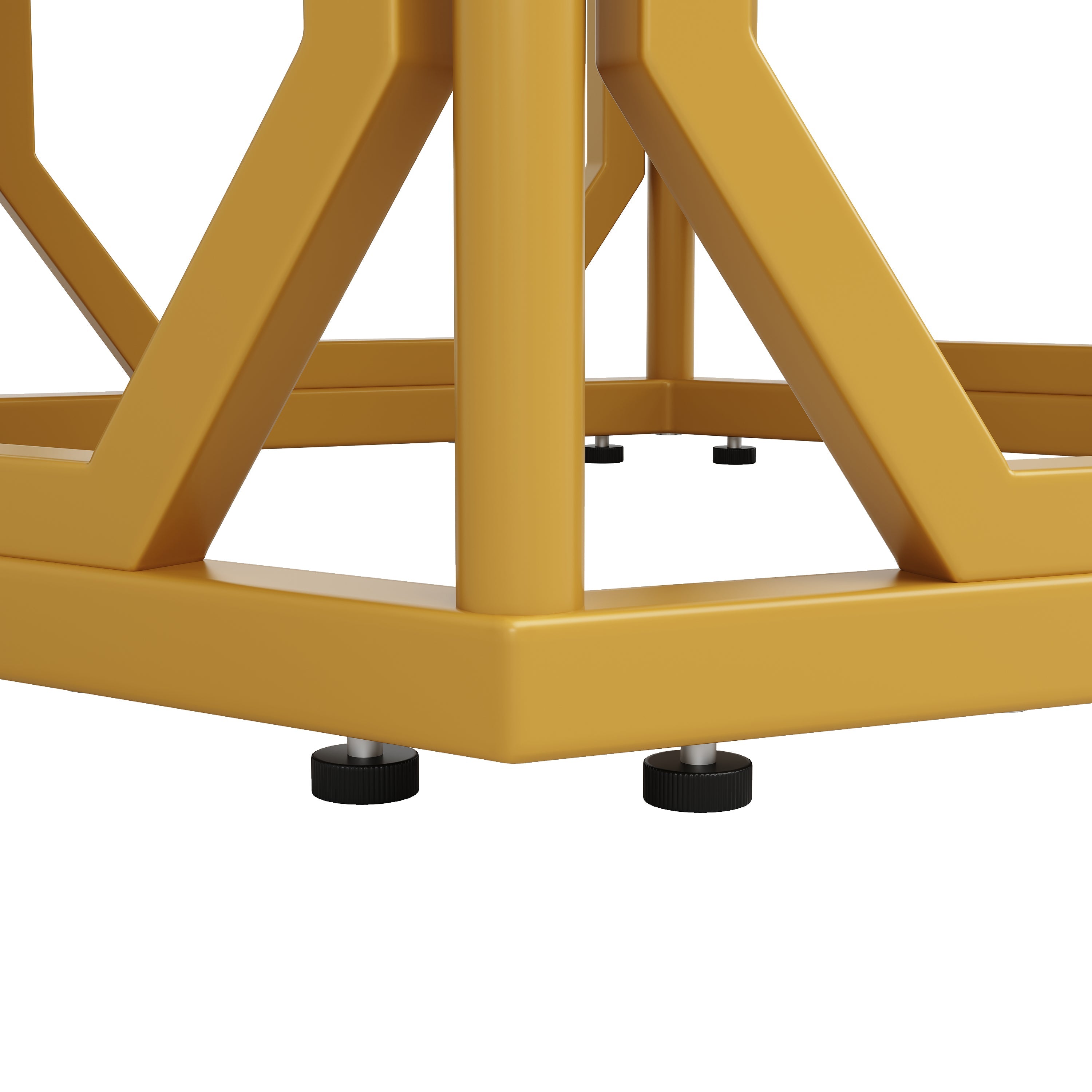 Logidon Zeshoekige Marmeren Tafel Goud MDF Keukentafel 110x95 cm
