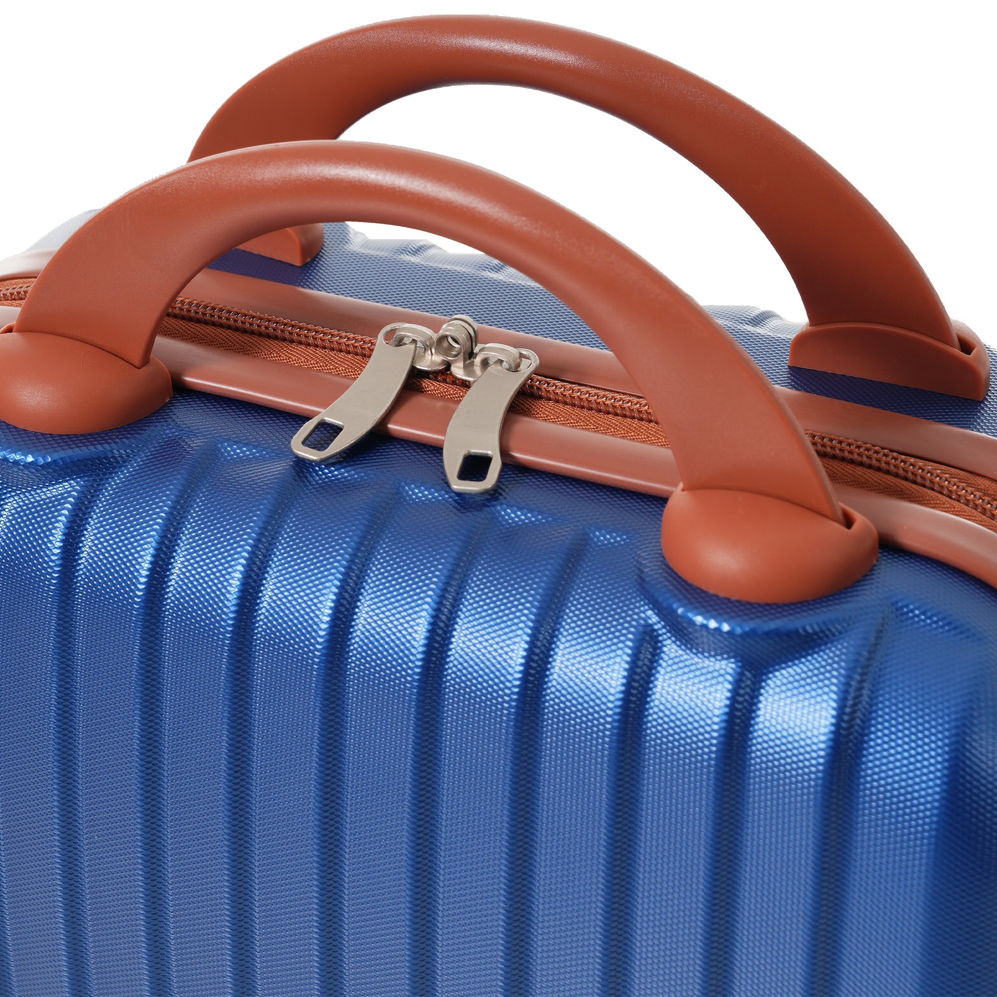 Logidon Vierdelige blauwe kofferset met harde schaal, TSA-slot en wielen