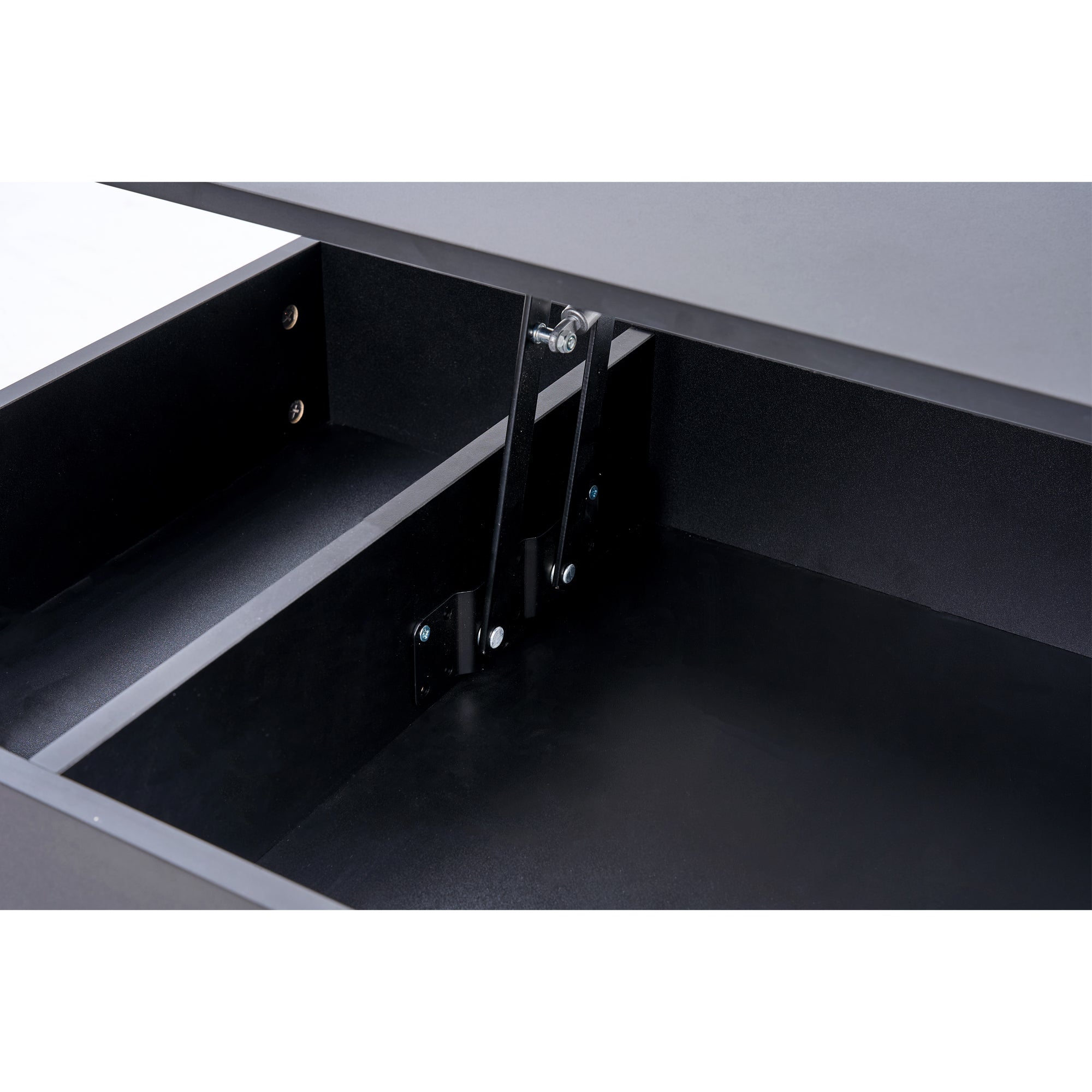 Logidon LED Salontafel met verborgen opbergruimte 100x50 cm Zwart