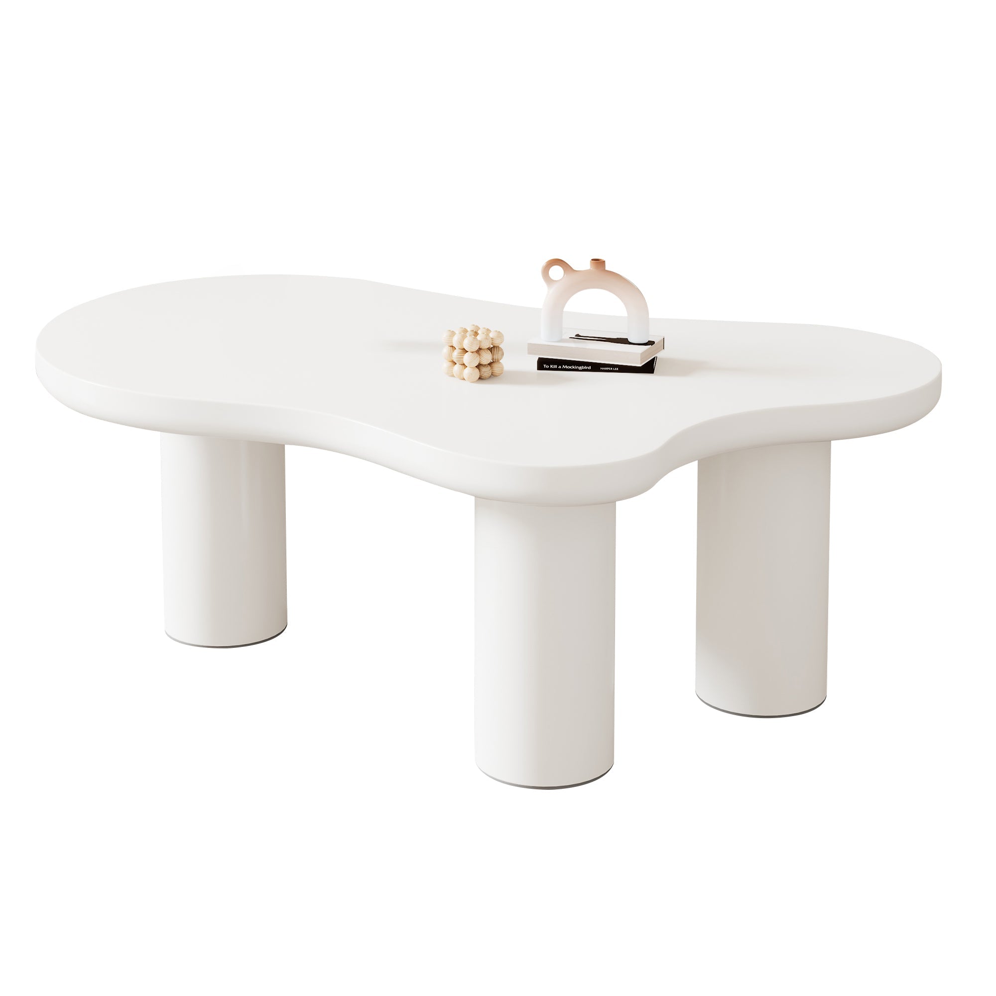 Logidon Wolkvorm salontafel wit MDF blad 107x66 cm