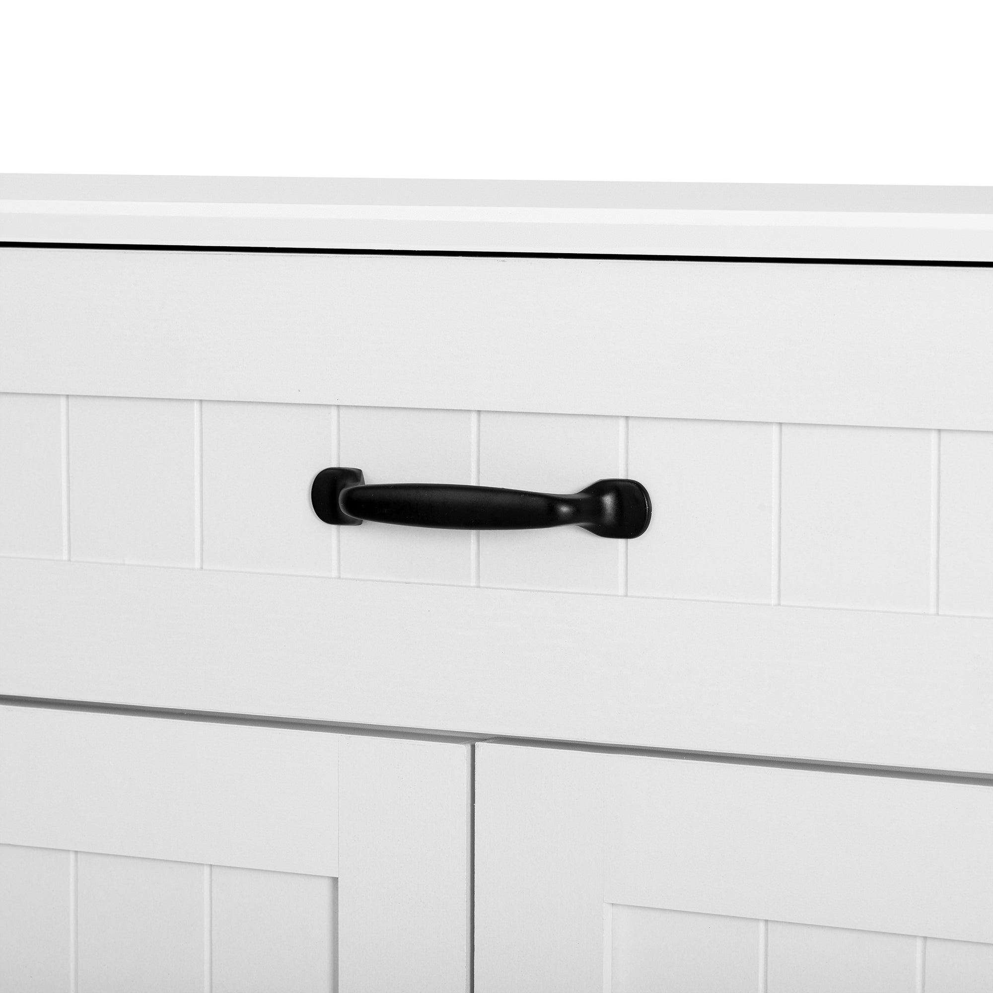 Logidon dressoir wit - 3 deuren, 1 lade, moderne buffetkast 107 cm