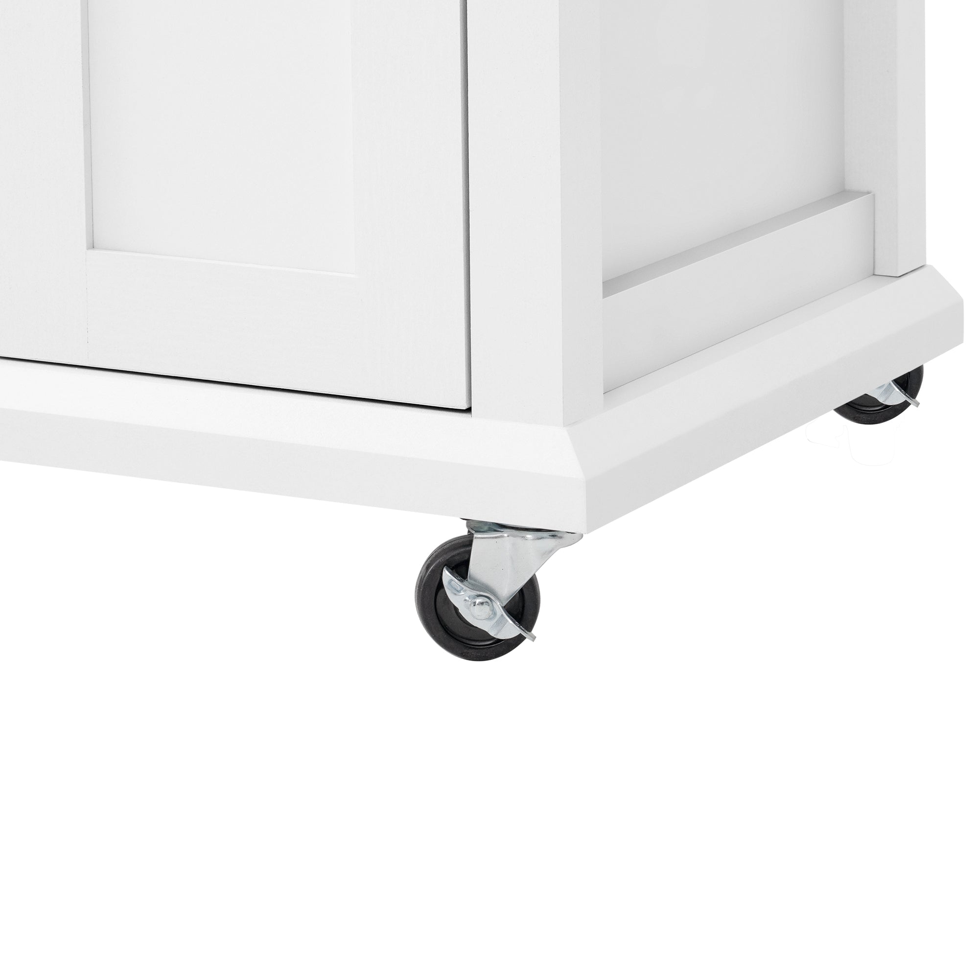 Logidon Mobiel Keukeneiland Wit met Uitschuifbare Eettafel en Laden