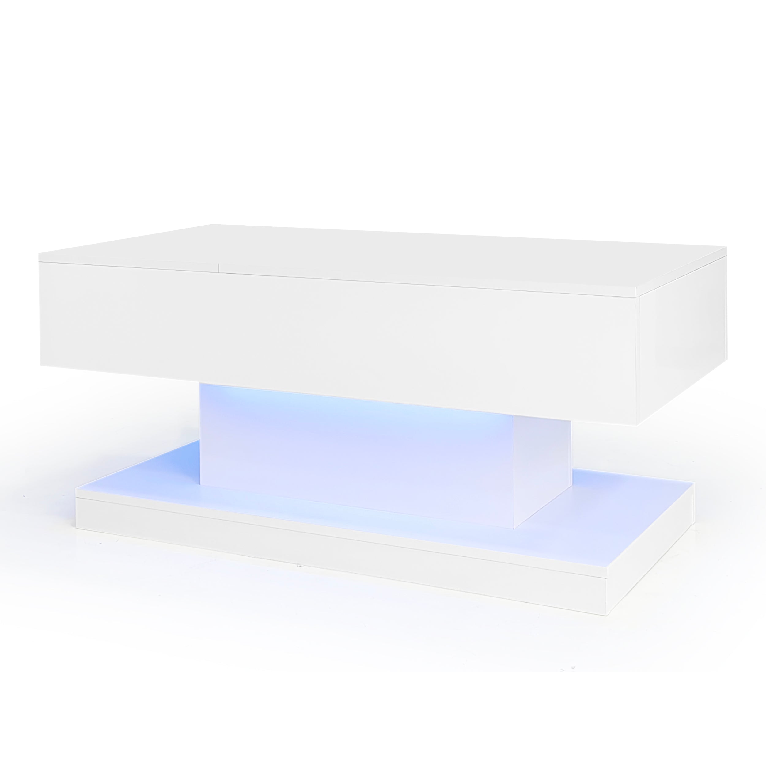 Logidon witte heftafel 100x50x45 met LED verlichting hydraulisch