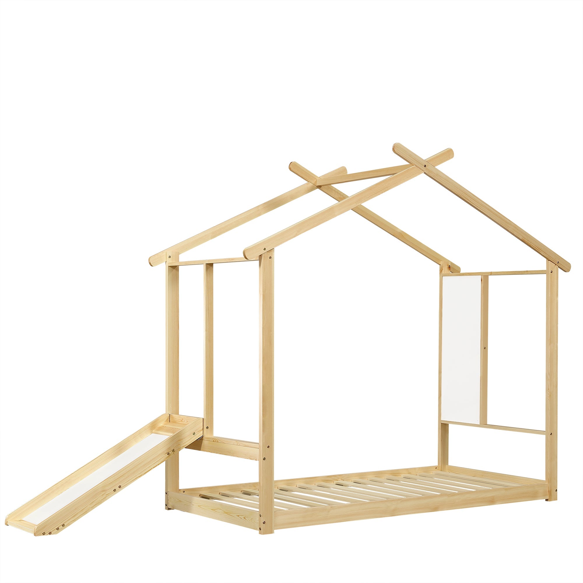 Logidon Kinderbed Met Schuifdak Design 90x200 Naturel