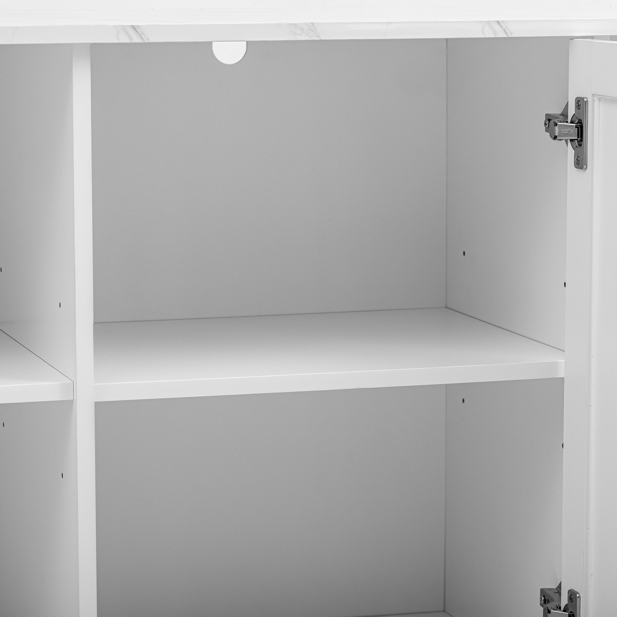 Logidon sideboard 3 doors with marble table top white 140 cm