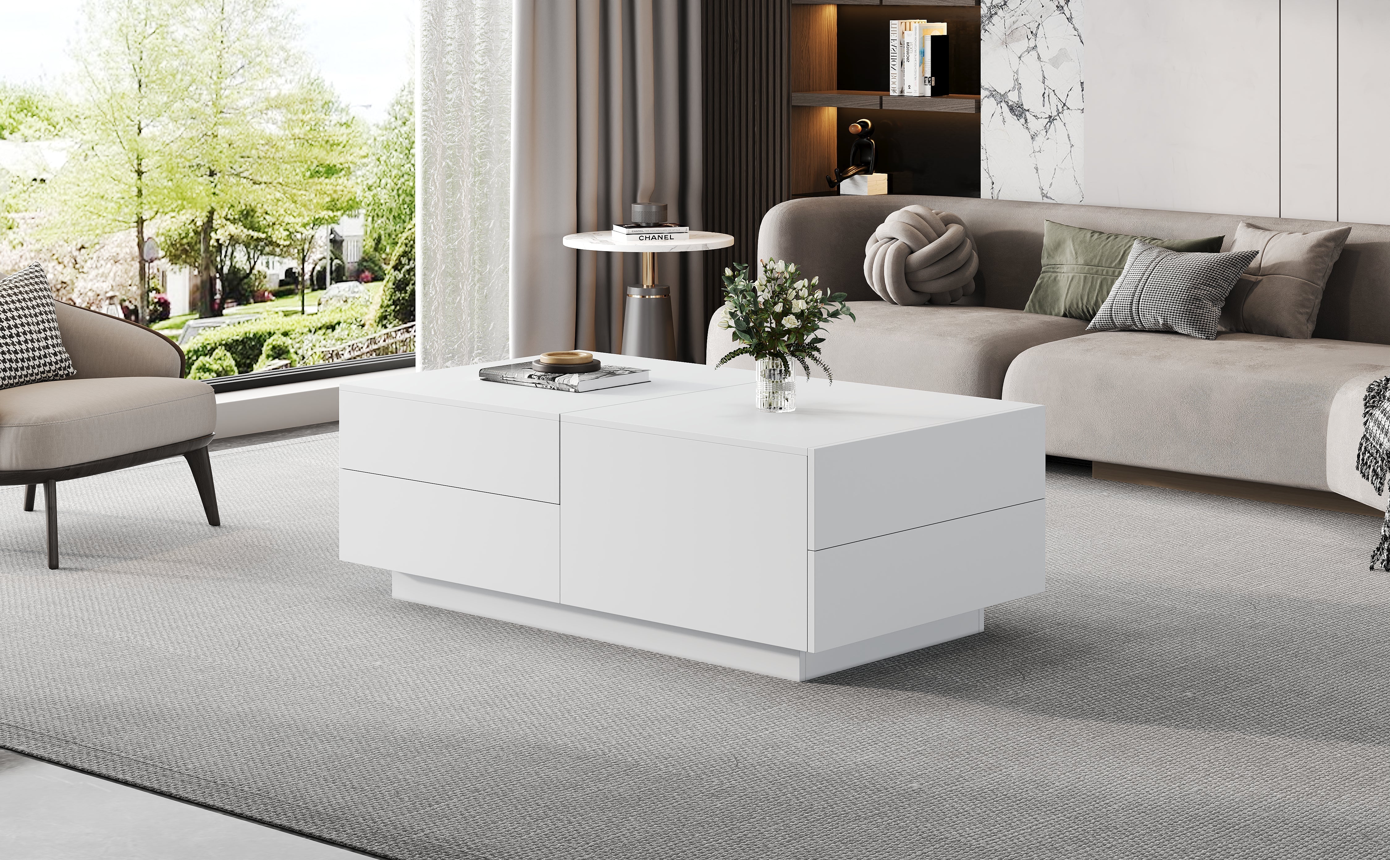 Logidon moderne salontafel met schuiflades 90x55x45