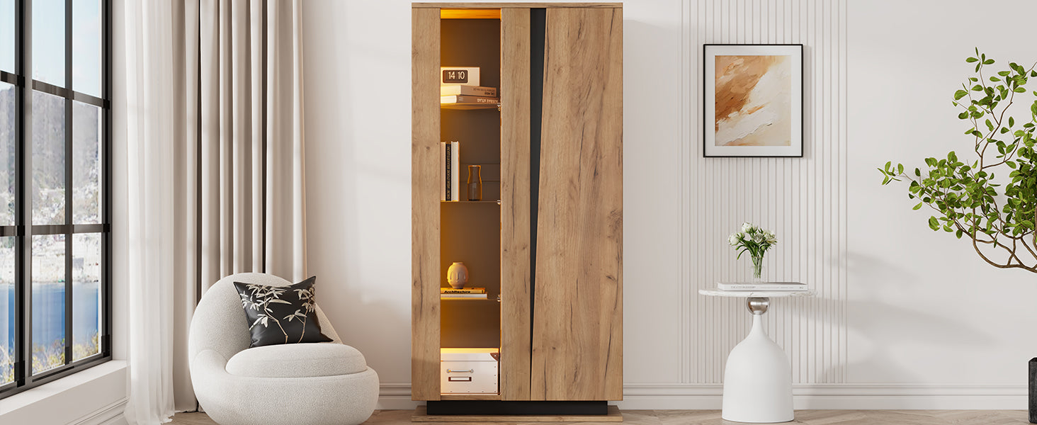Logidon vitrinekast 80x35x160 cm met acryl deuren en 8 planken