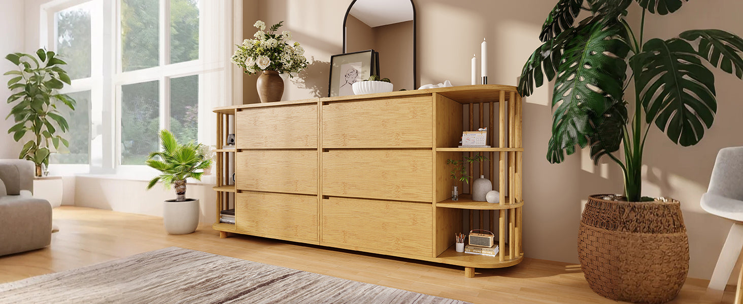 Logidon ladekast 160 cm eiken - Romeins design, 6 laden
