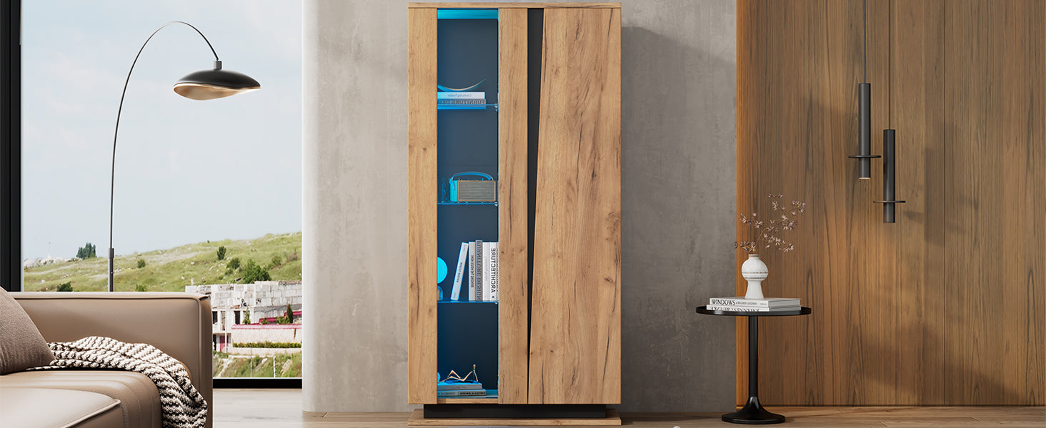 Logidon vitrinekast 80x35x160 cm met acryl deuren en 8 planken