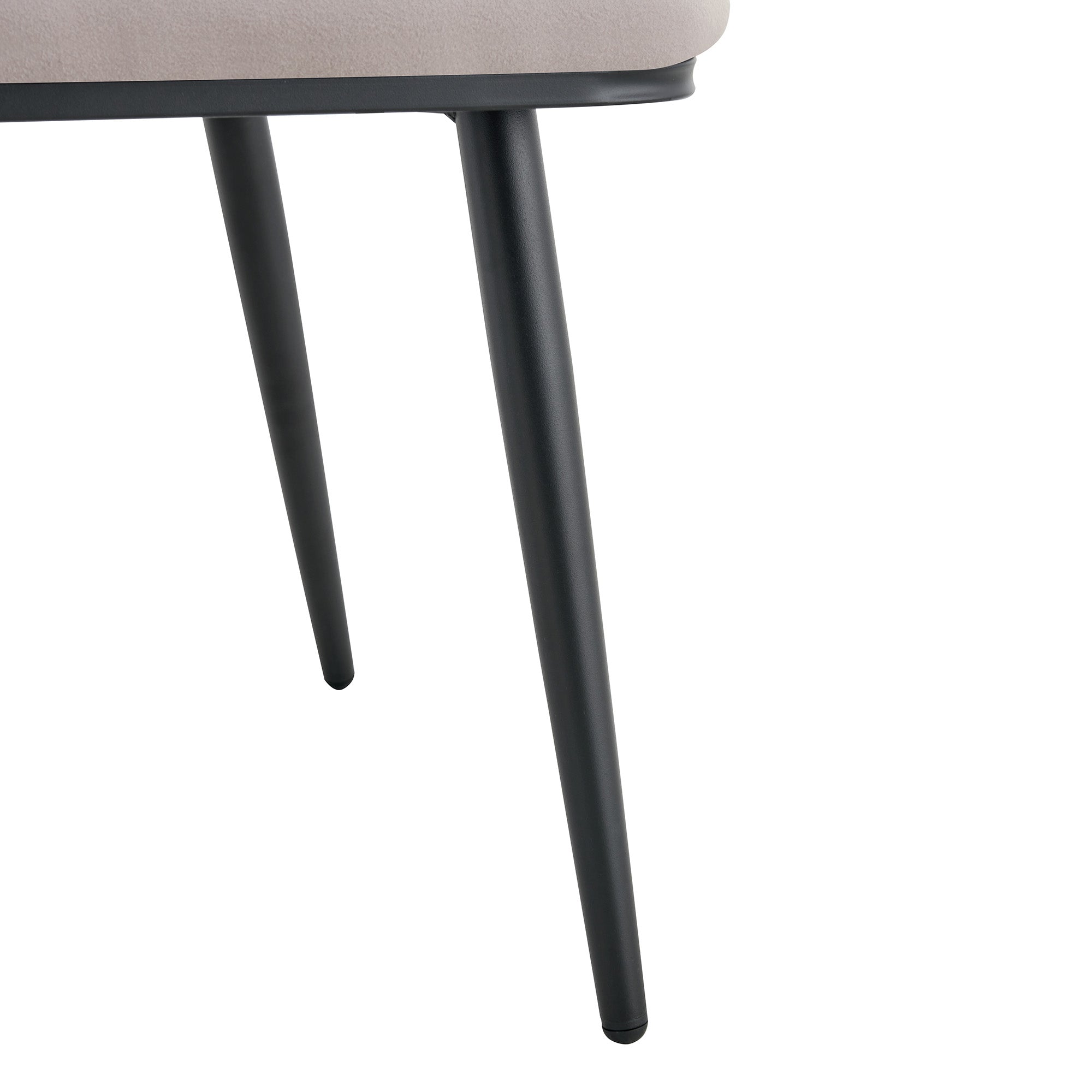 Logidon lichtgrijze fluwelen eetkamerstoelen met kogelketting rugleuning set van 2